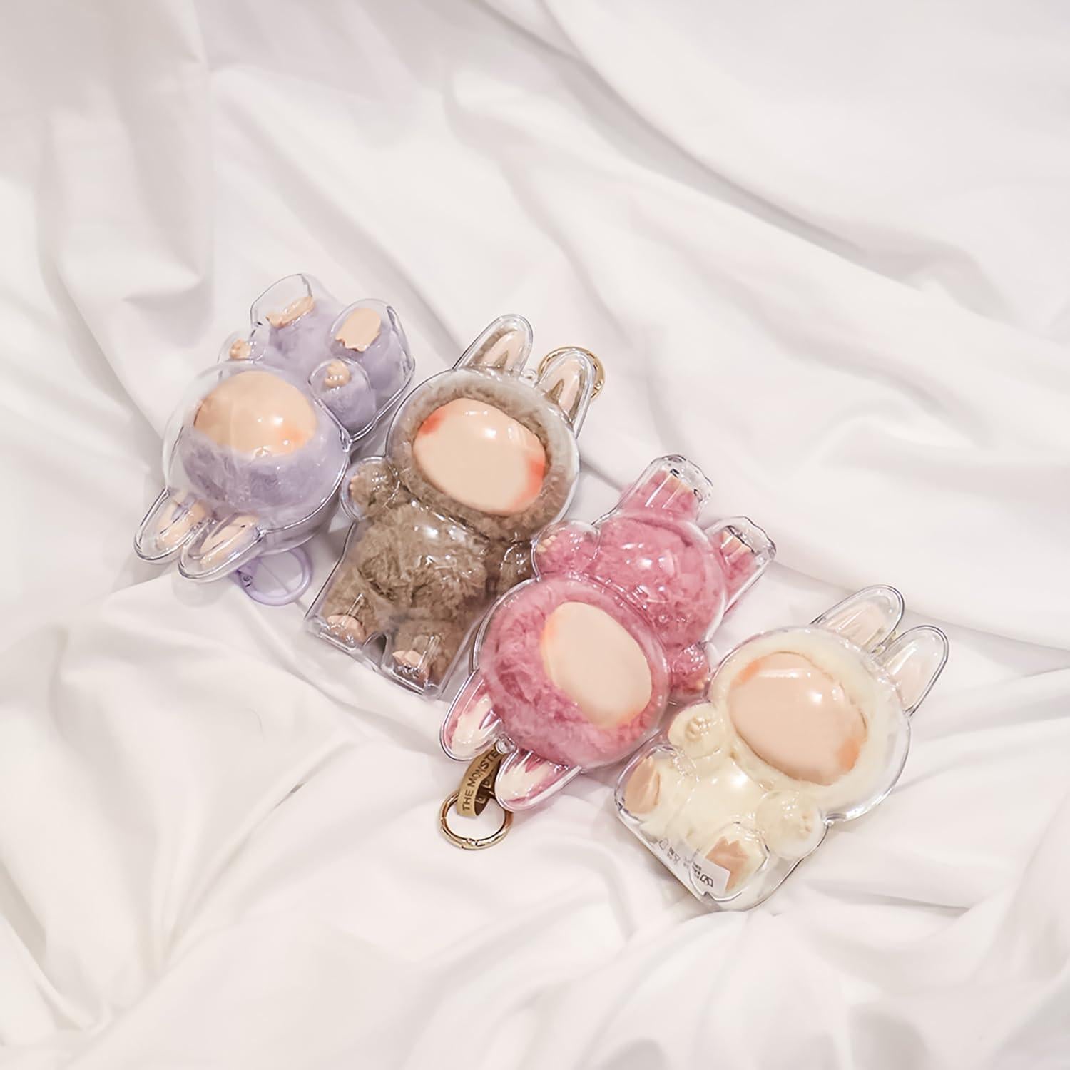 Llave de bolsa transparente LABUBU para muñeca de peluche