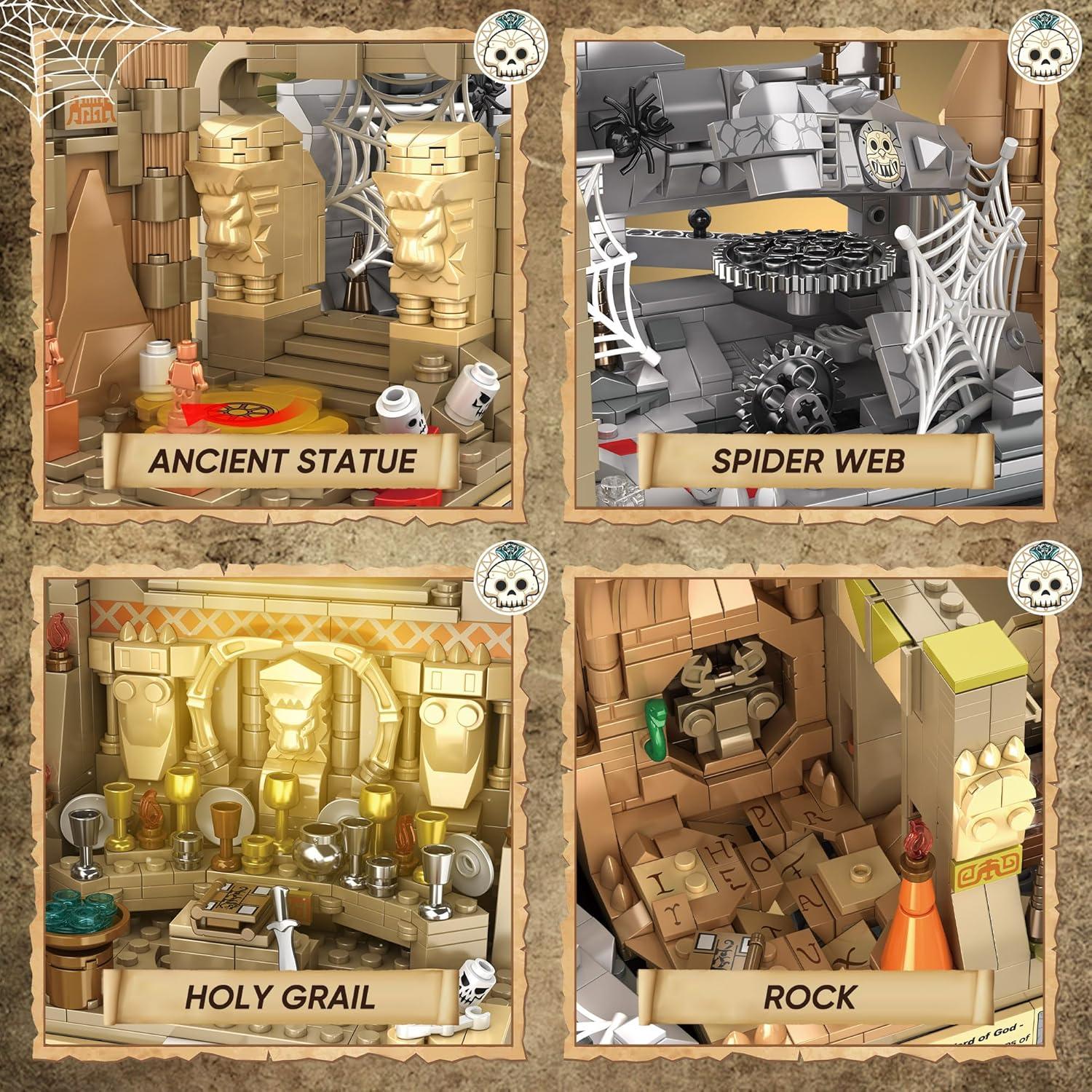 Juego de Construcción Templo del Ídolo Dorado QEINIE 2388PCS