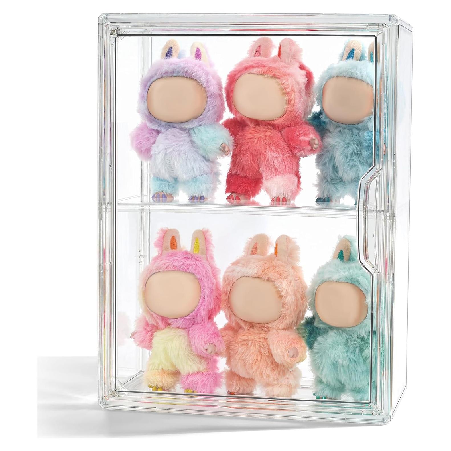 Caja de Exhibición Acrílica Wollibao para Muñecas Labubu