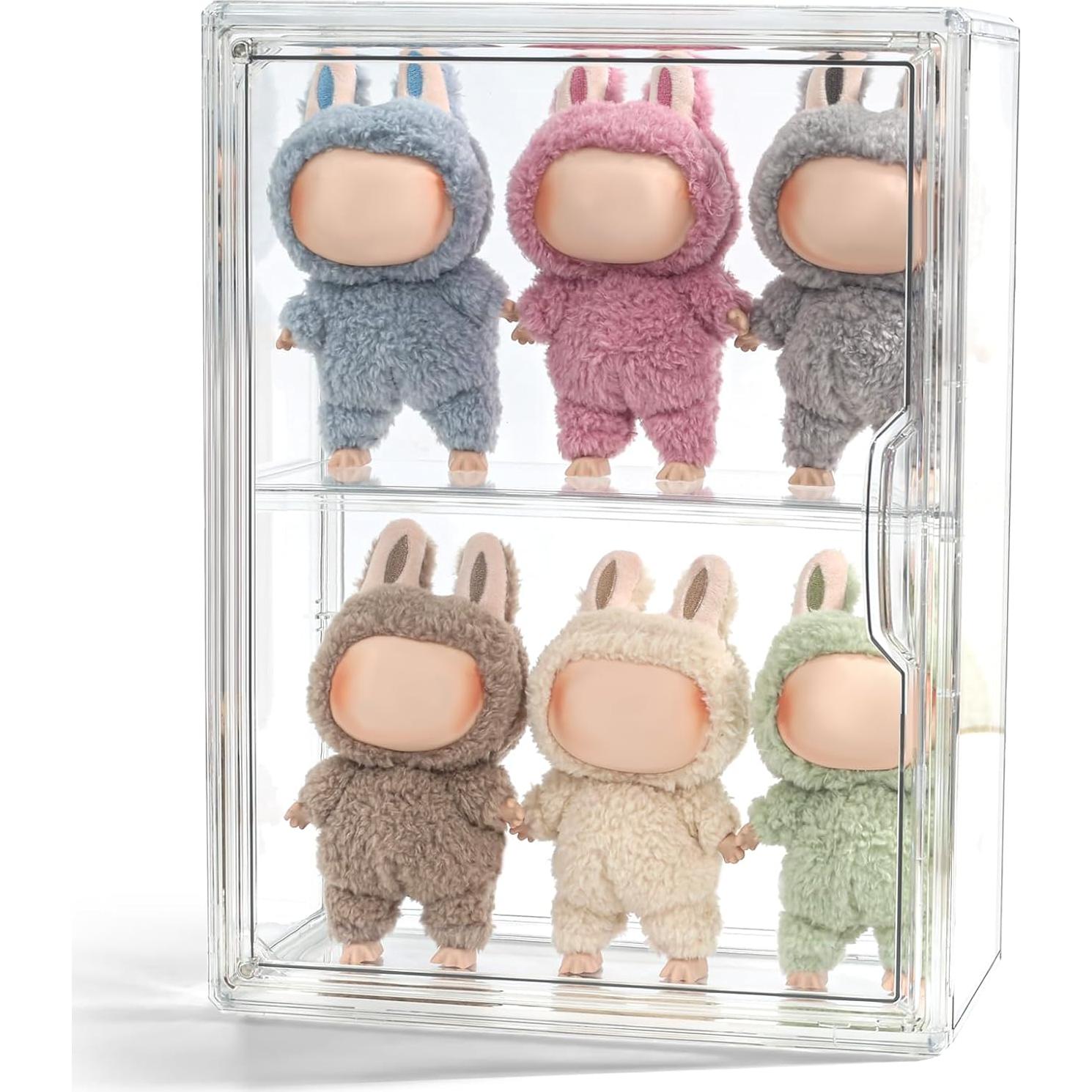 Caja de Exhibición Acrílica Wollibao para Muñecas Labubu