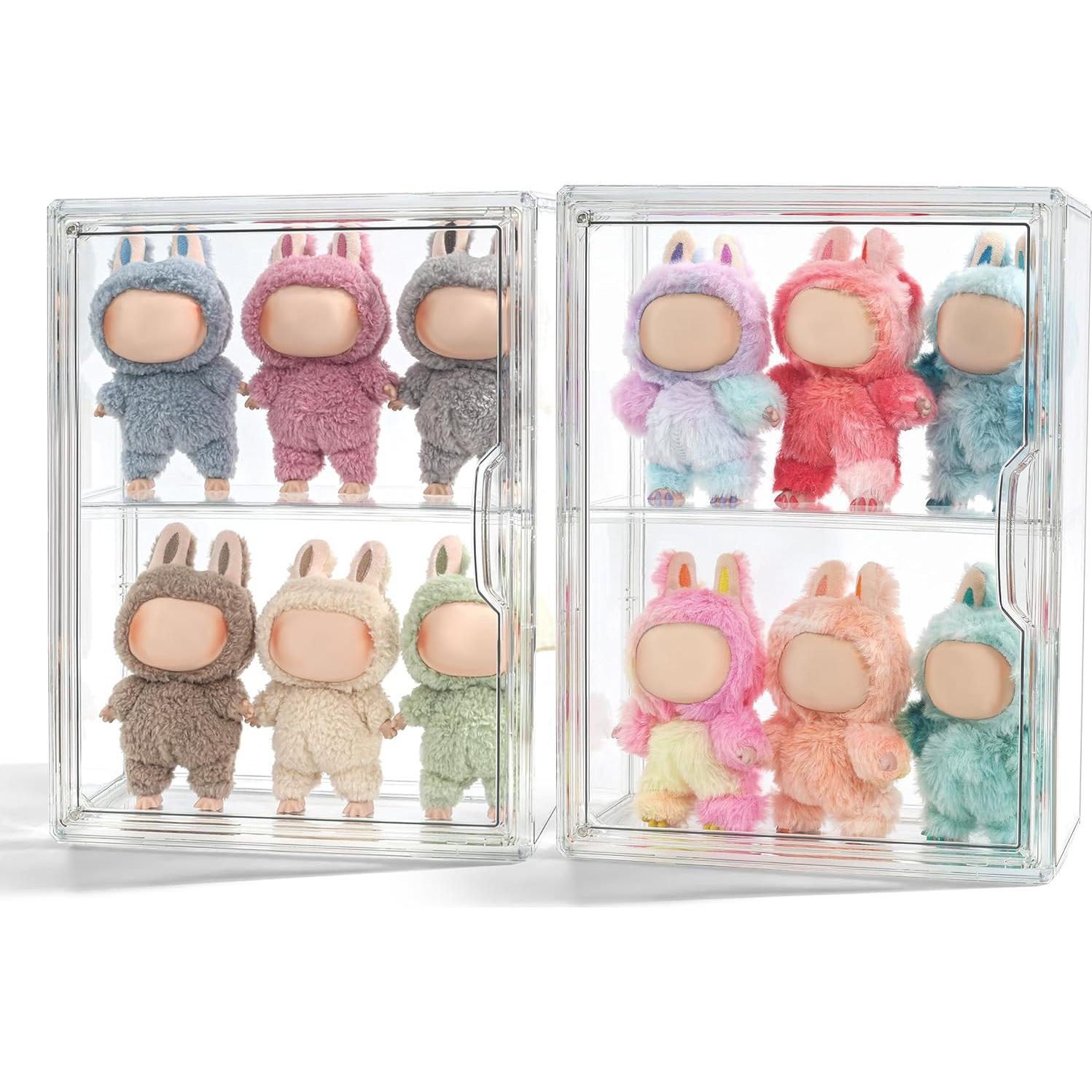 Caja de Exhibición Acrílica Wollibao para Muñecas Labubu