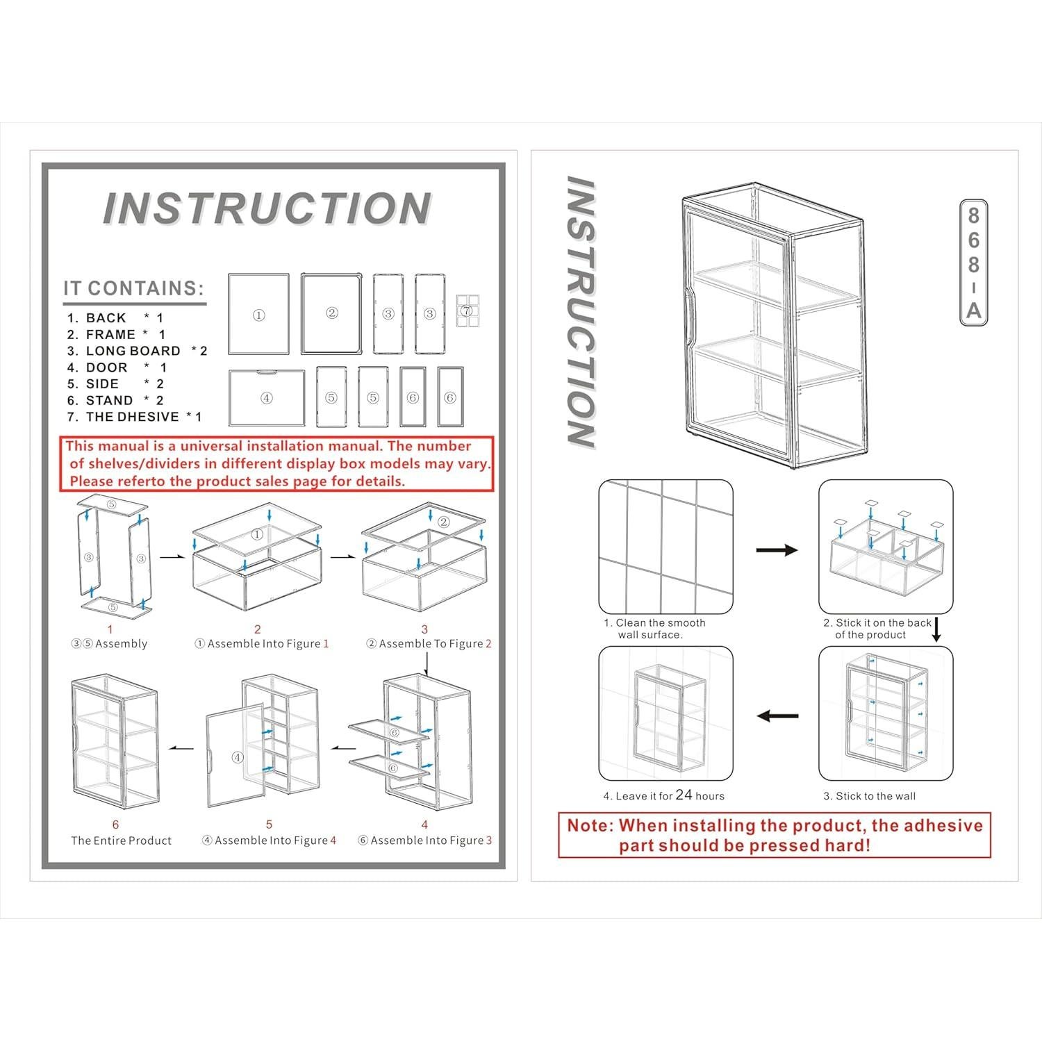 Caja de Exhibición Acrílica Wollibao para Muñecas Labubu