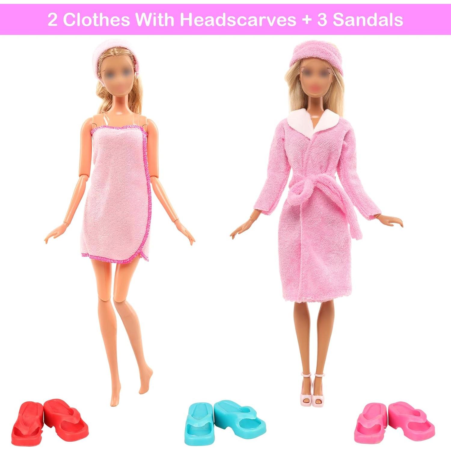 Conjunto Ropa de Muñeca 11.5" Enoch - 4 Pijamas y Accesorios