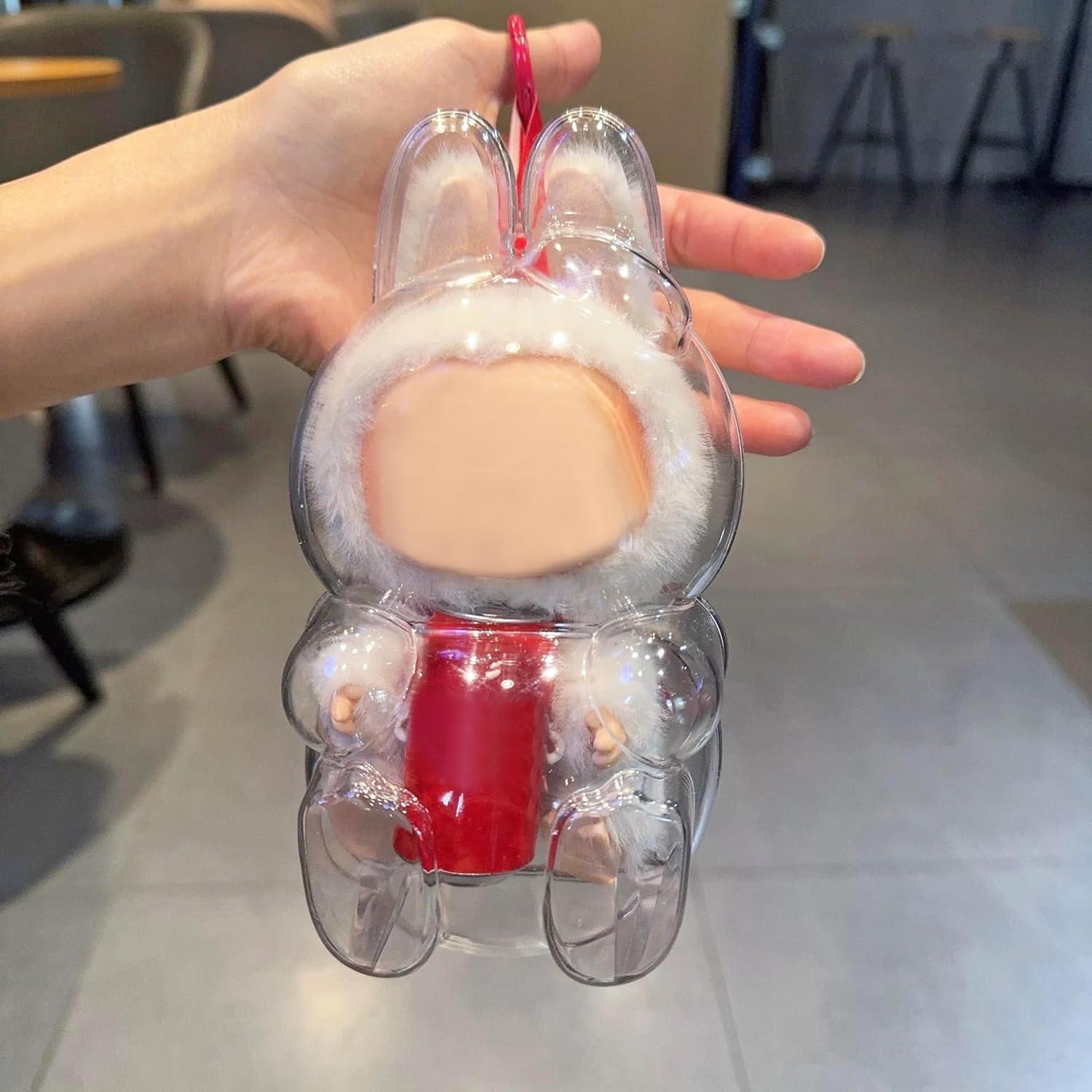 Llave de bolsa transparente LABUBU para muñeca - Acrílico 17x10x8.5cm