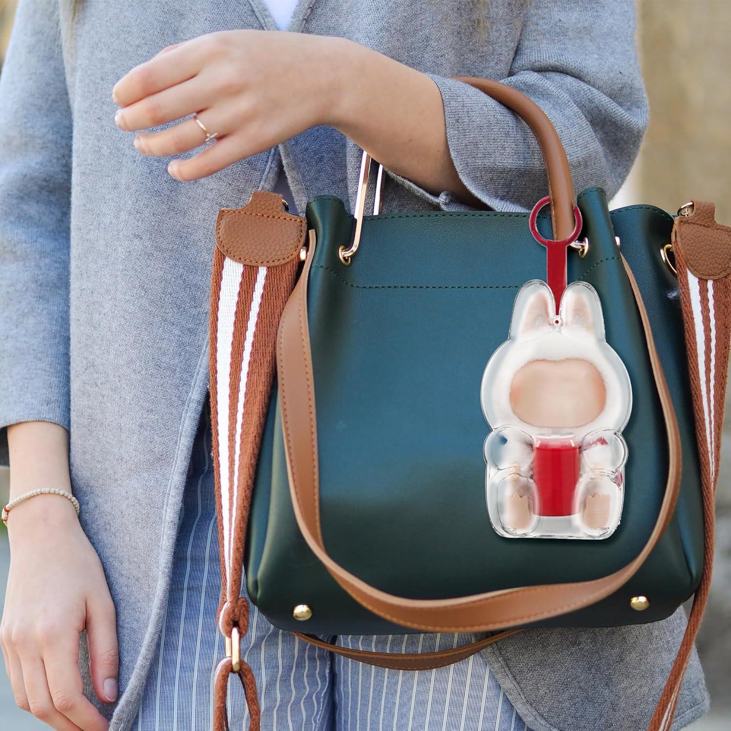 Llave de bolsa transparente LABUBU para muñeca - Acrílico 17x10x8.5cm