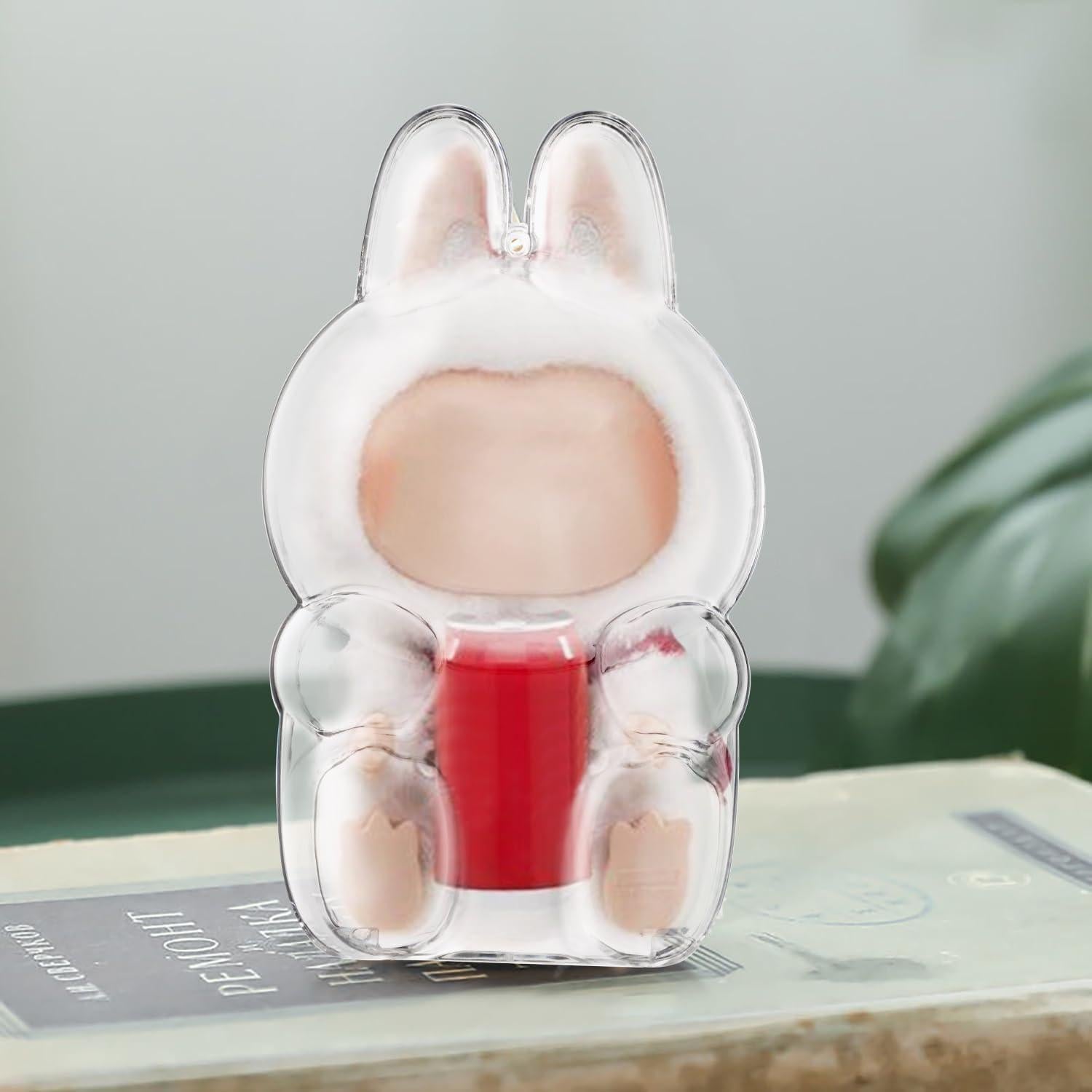 Llave de bolsa transparente LABUBU para muñeca - Acrílico 17x10x8.5cm