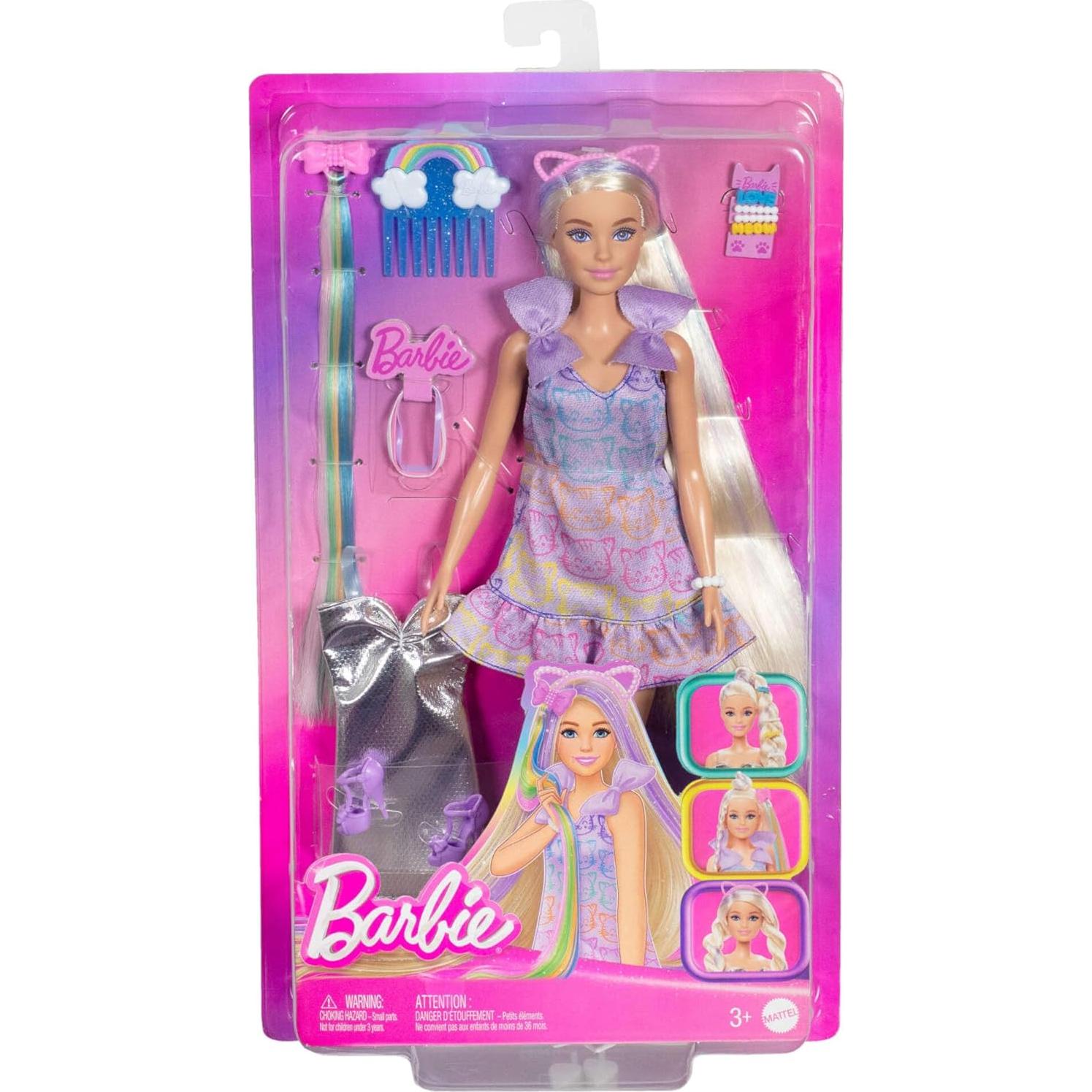 Muñeca Barbie Divertida y Elegante con Cabello Largo y Accesorios