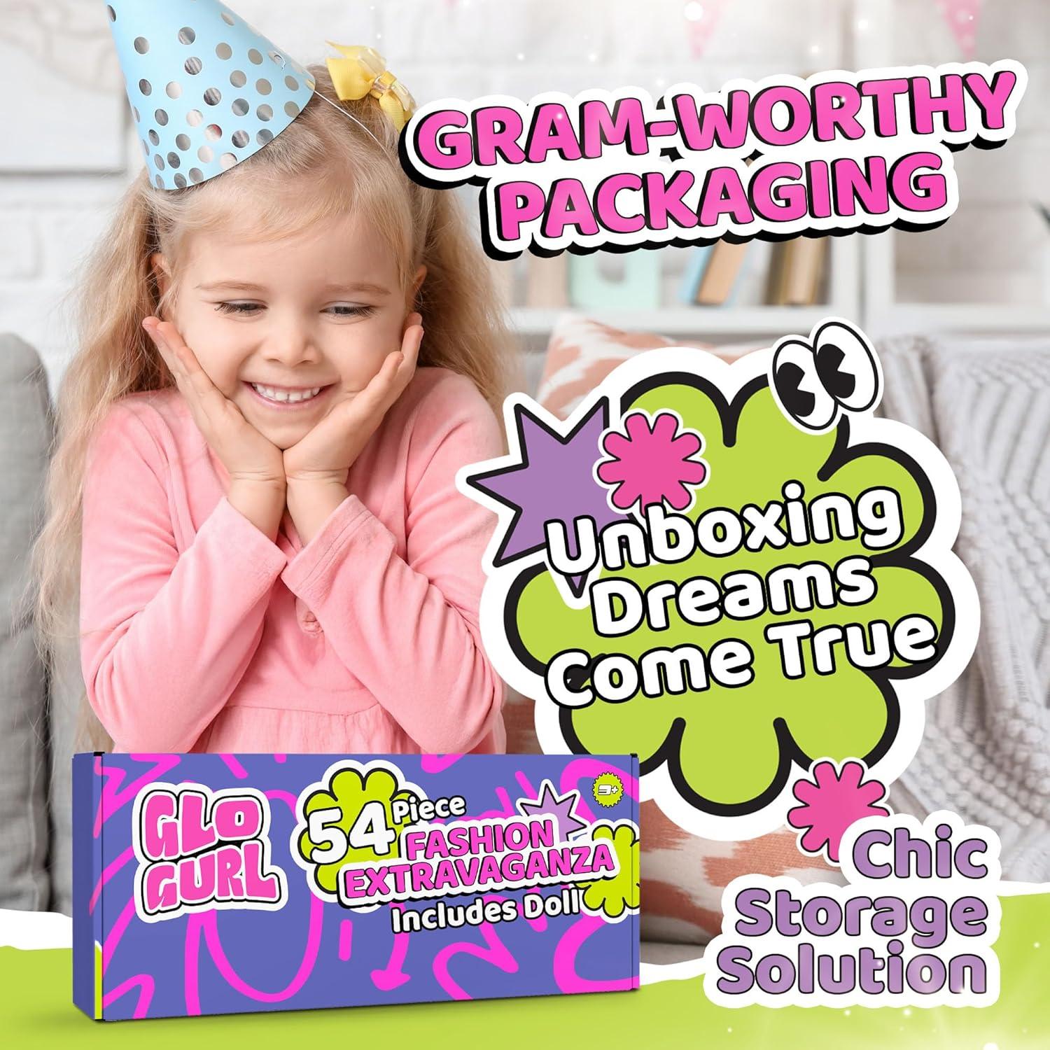 Conjunto de Ropa y Accesorios para Muñeca Team Power 54 Piezas