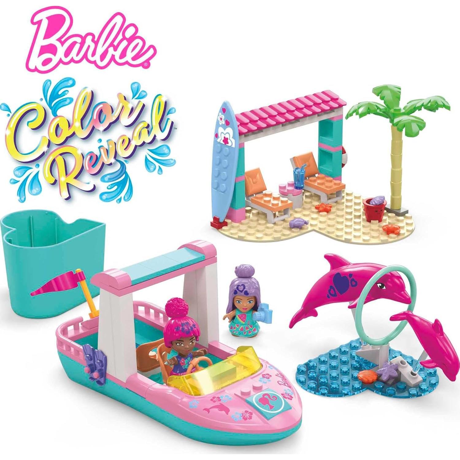 Juego de Construcción MEGA Barbie Color Reveal Delfines 121 Piezas