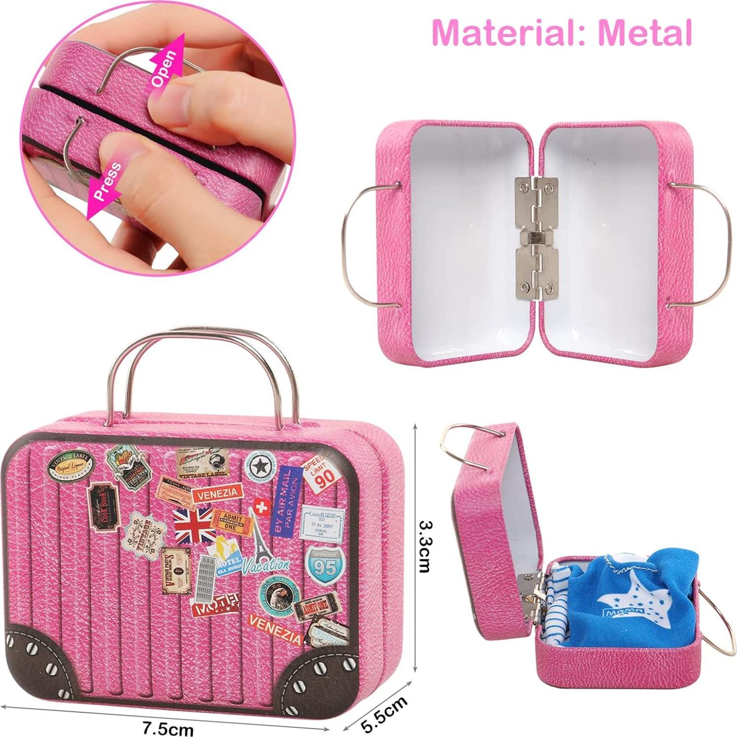 Maleta de Muñeca BARWA 32 Piezas Ropa y Accesorios 11.5"