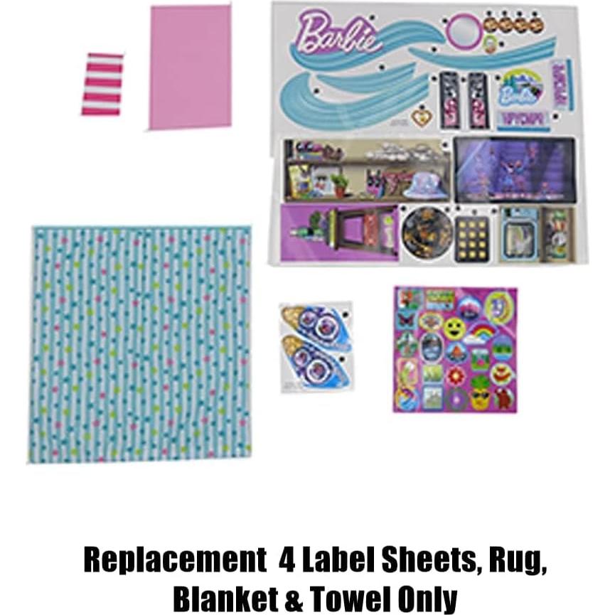 Hojas de Etiquetas y Accesorios Barbie HCD46 - Repuesto Camper