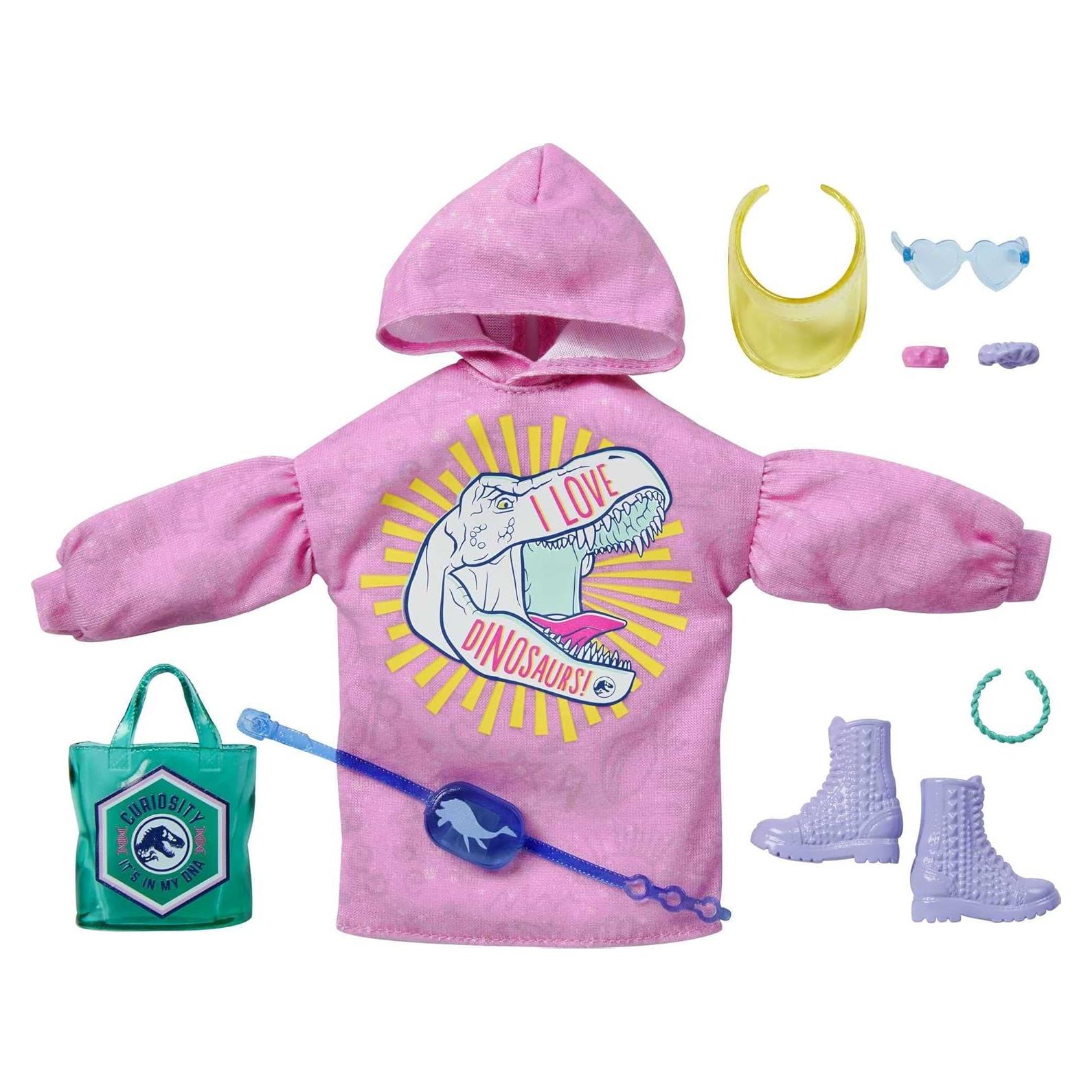 Set de moda Barbie Jurassic World con 9 accesorios