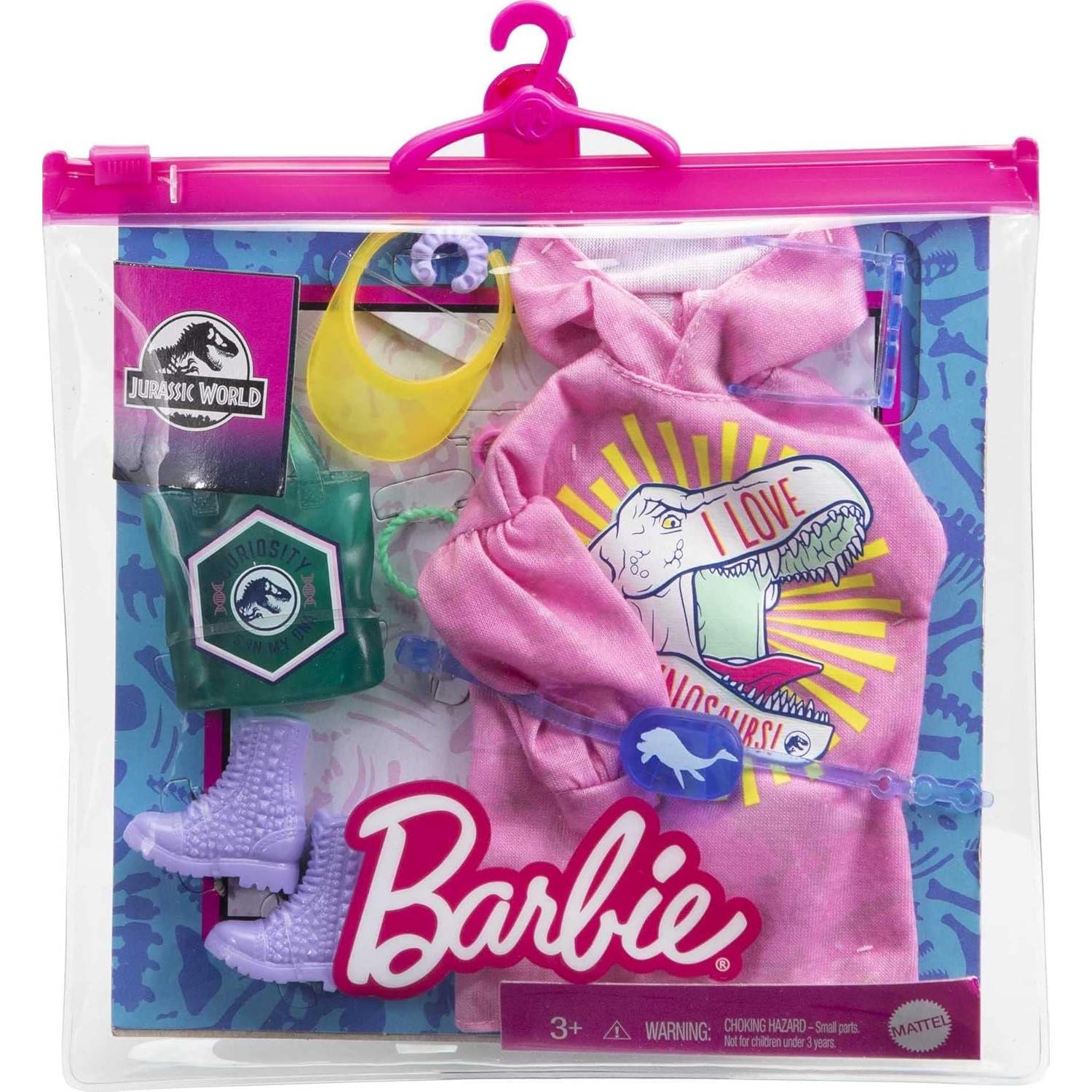 Set de moda Barbie Jurassic World con 9 accesorios