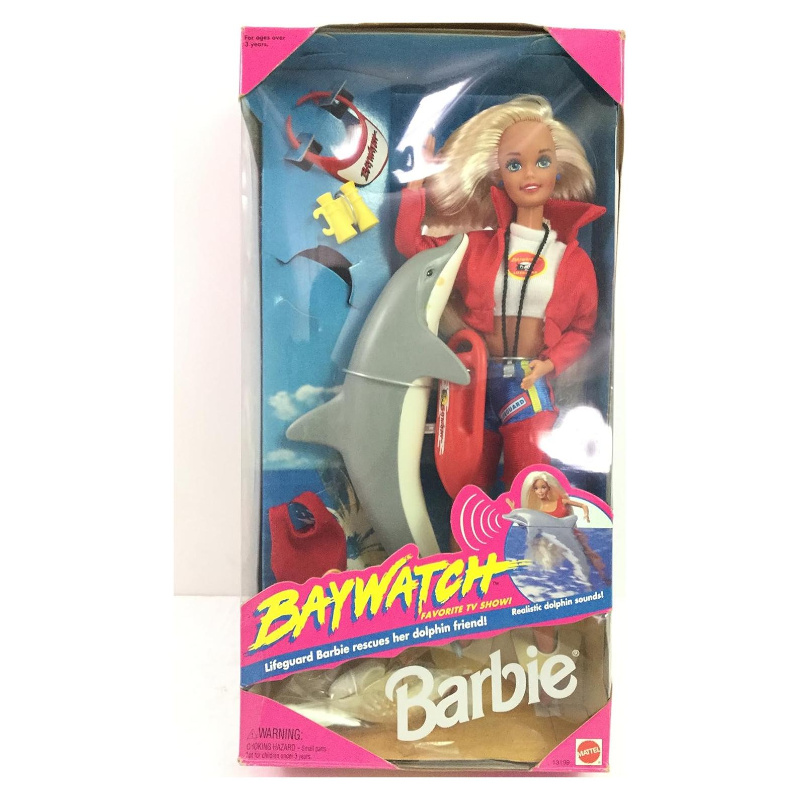 BAYWATCH BARBIE Doll with Dolphin & Accessories 1994