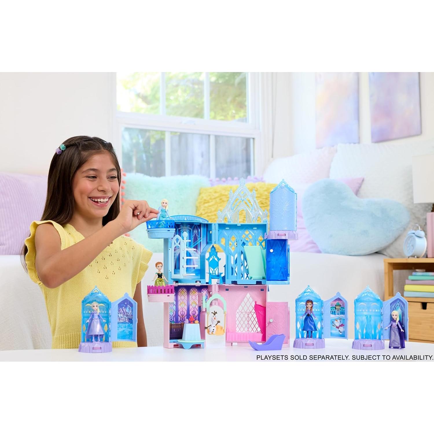 Muñeca pequeña sorpresa Disney Frozen Mattel - Castillo giratorio