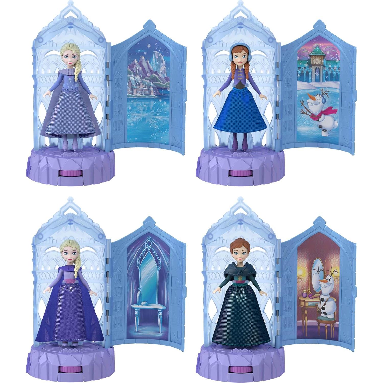 Muñeca pequeña sorpresa Disney Frozen Mattel - Castillo giratorio