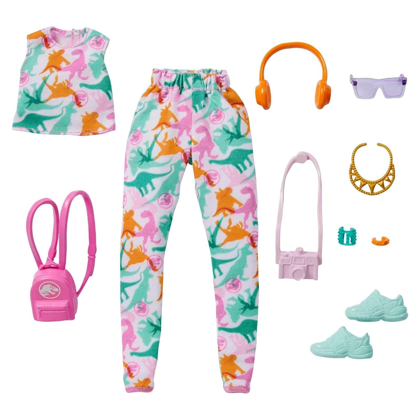 Set de moda Barbie Jurassic World con 10 accesorios