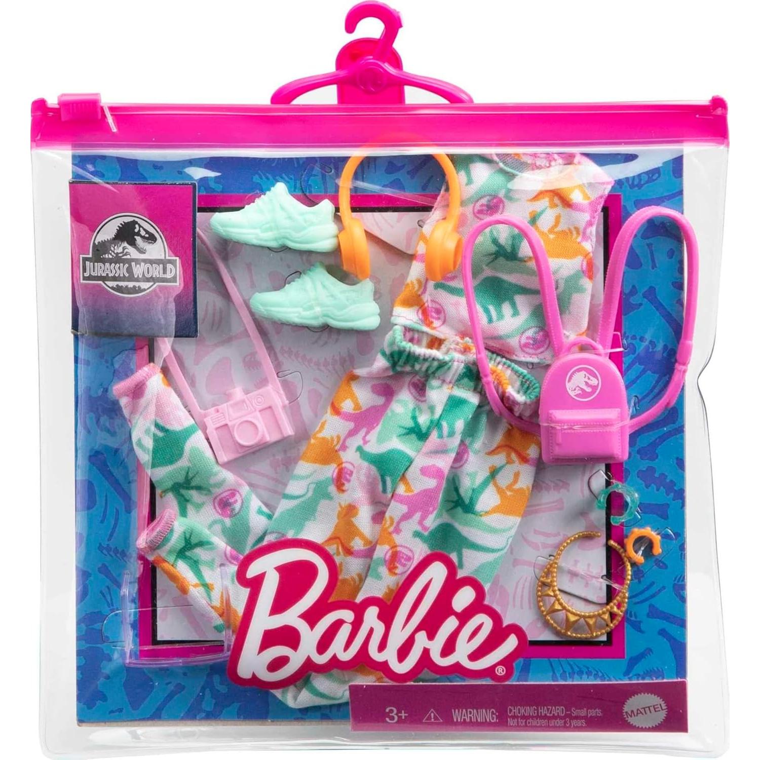 Set de moda Barbie Jurassic World con 10 accesorios