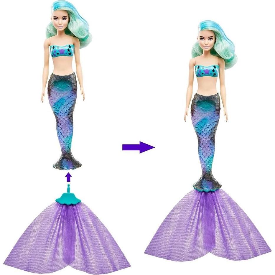 Muñeca Barbie Color Reveal Sirena con 7 Sorpresas - Mattel