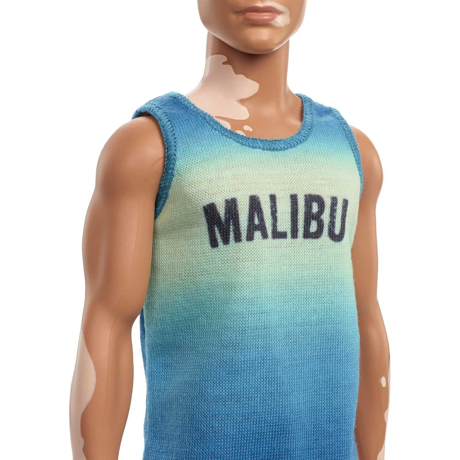 Muñeco Ken Fashionistas Mattel #192 con Vitiligo y Atuendo Playa