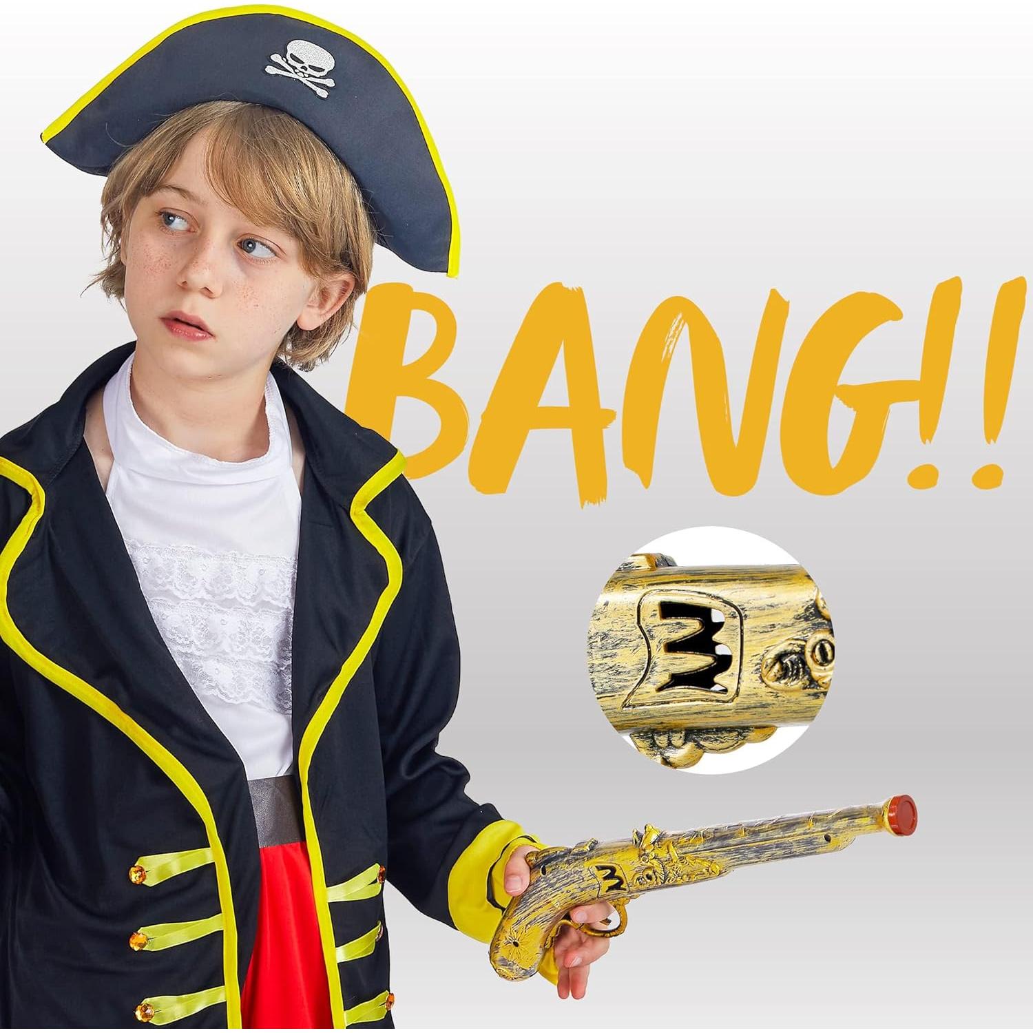 Set Pirata Joyin: Espada 71 cm y Pistolera 40 cm