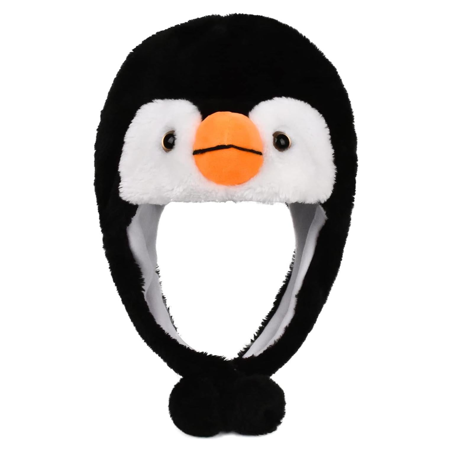 Sombrero de Peluche Pingüino Unisex para Adultos y Niños