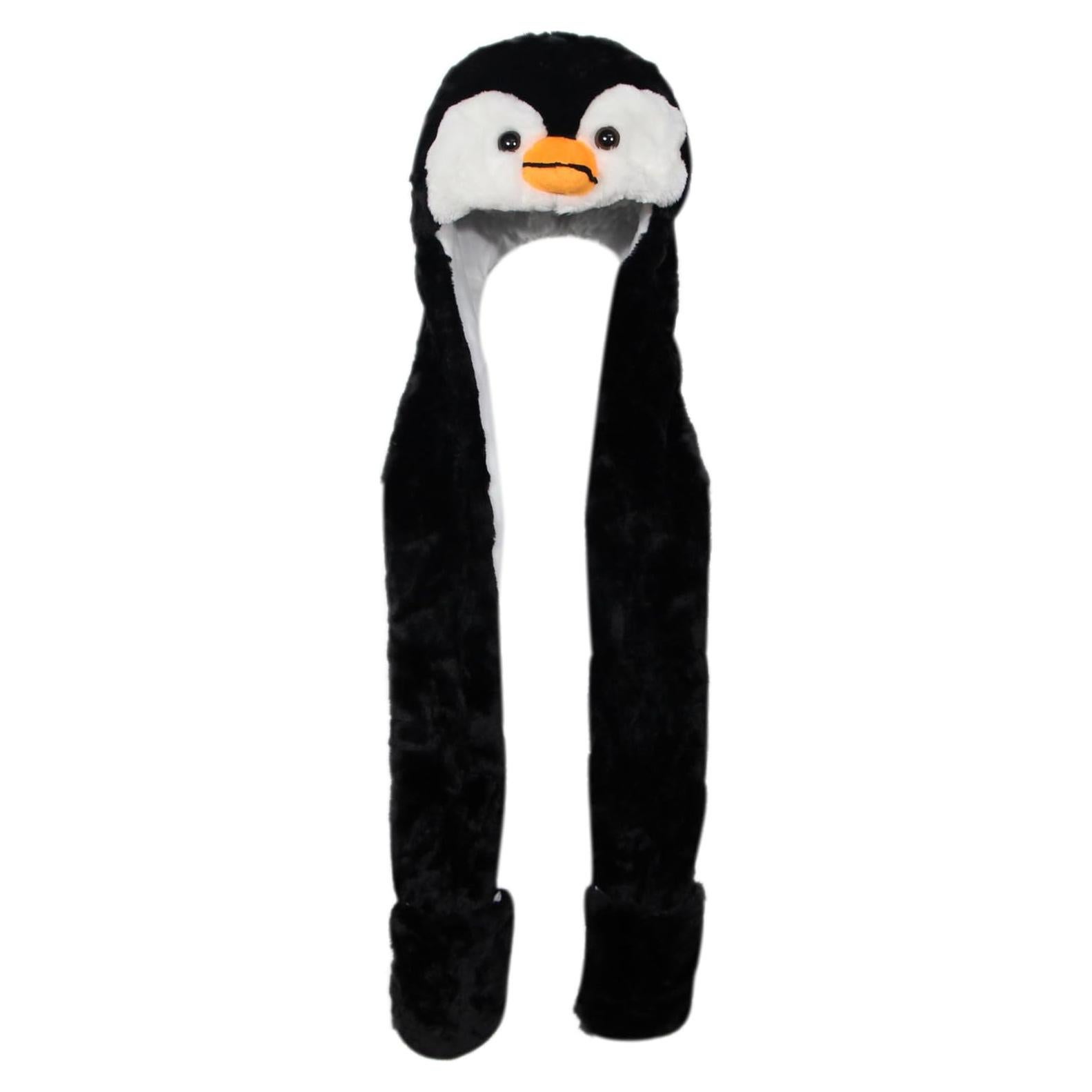 Sombrero de Peluche de Animal Bioterti - Pingüino Talla Única