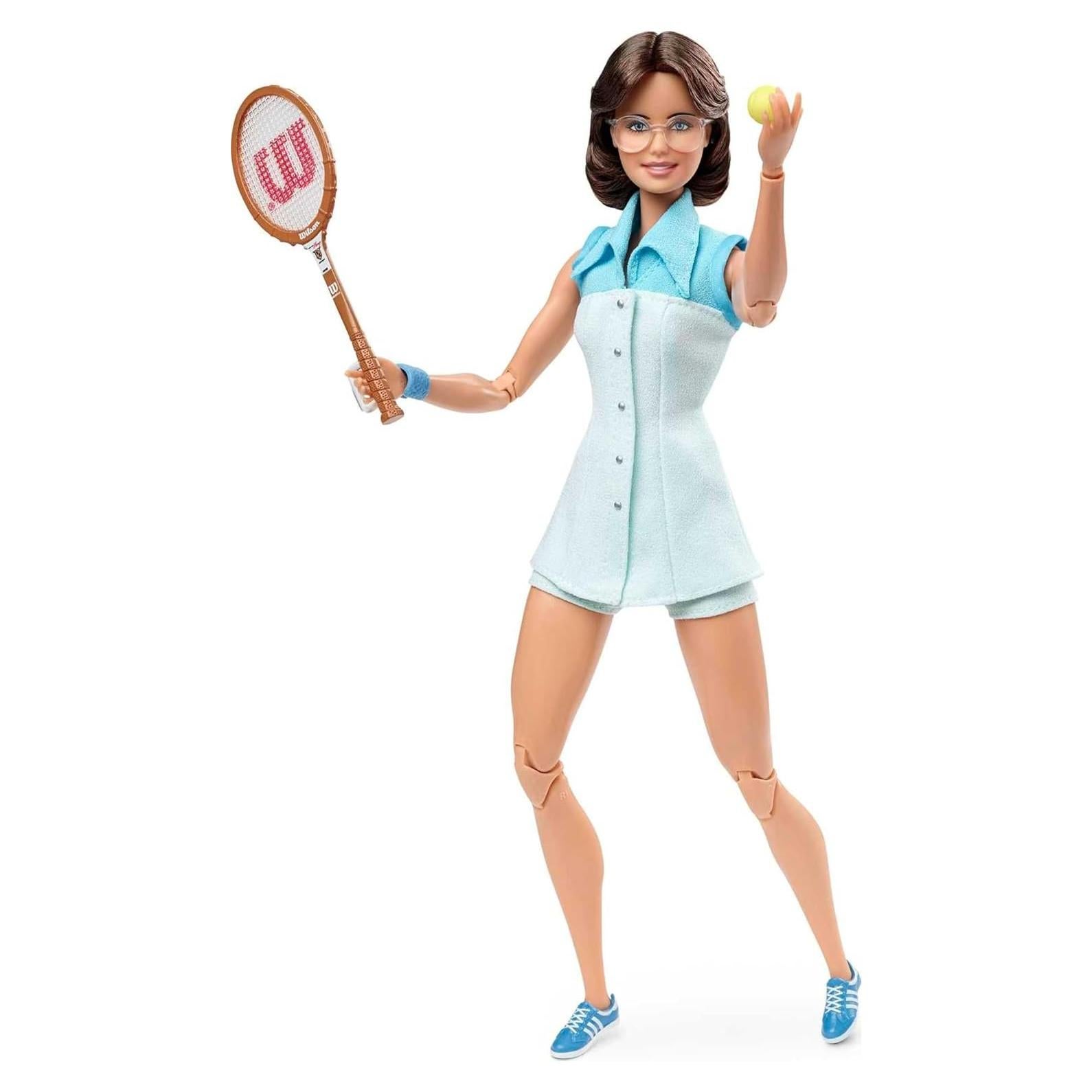 Muñeca Barbie Billie Jean King Coleccionable 30 cm Tenis