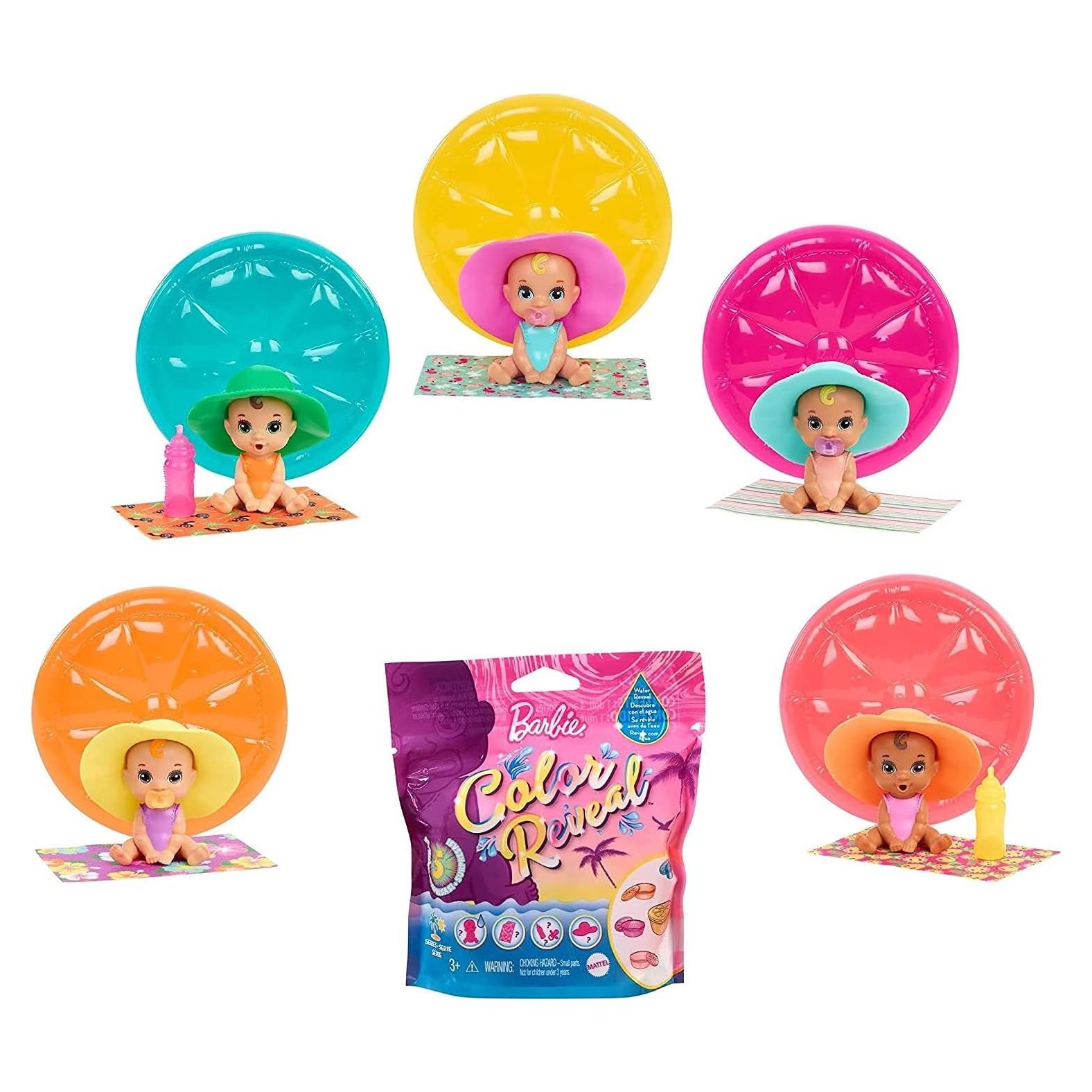 Barbie GTT12 Color Reveal Bebés Arena y Sol 5 Sorpresas