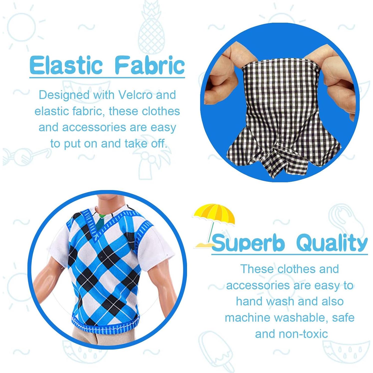 33 Piezas Ropa y Accesorios para Muñecas 30 cm Carreuty