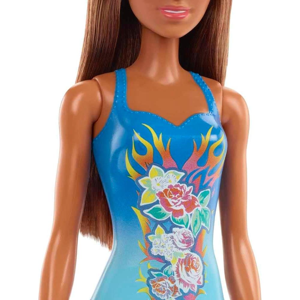 Muñeca Barbie de Playa con Traje de Baño Azul HDC51