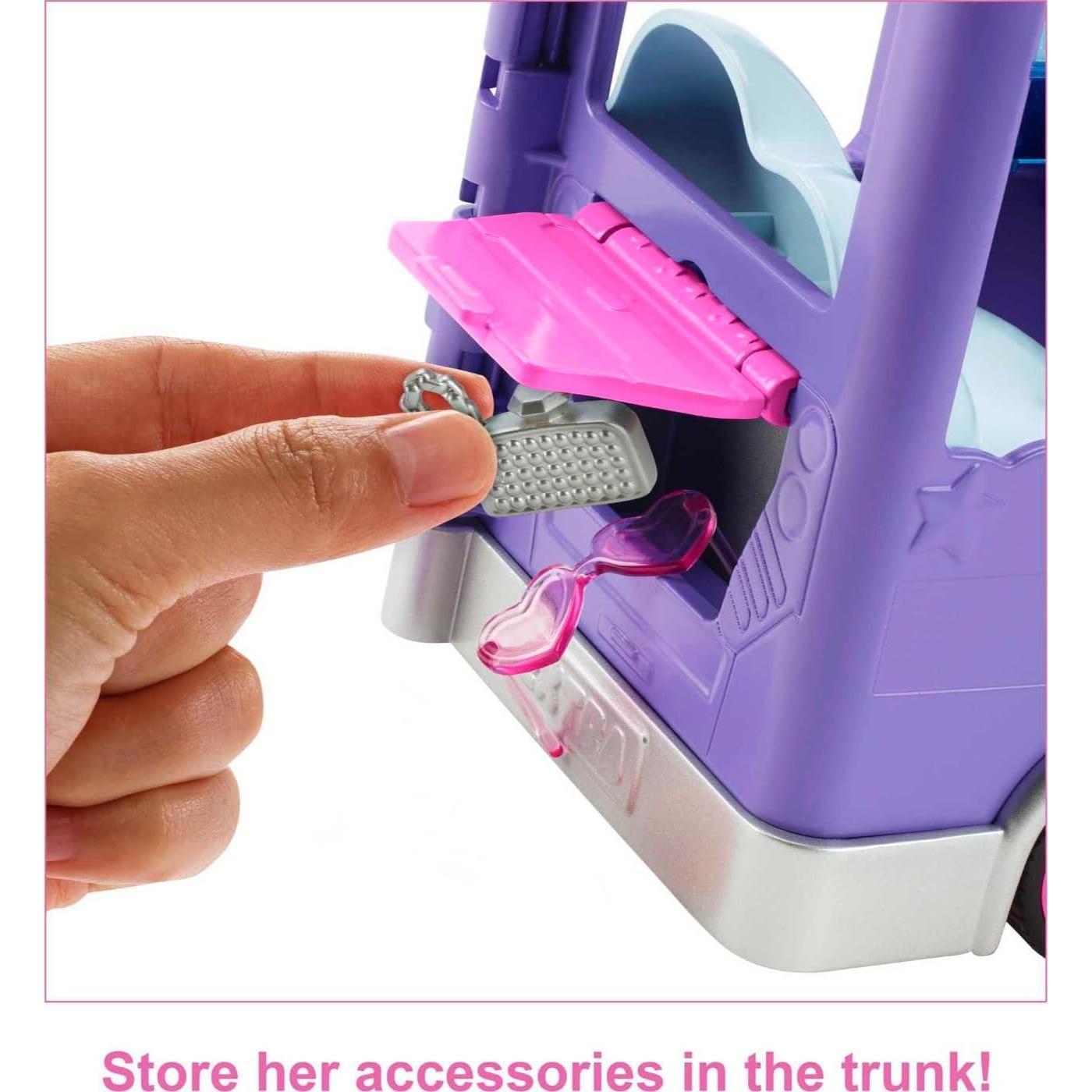 Muñeca Barbie Extra Mini Minis con Autobús Turístico Expandible