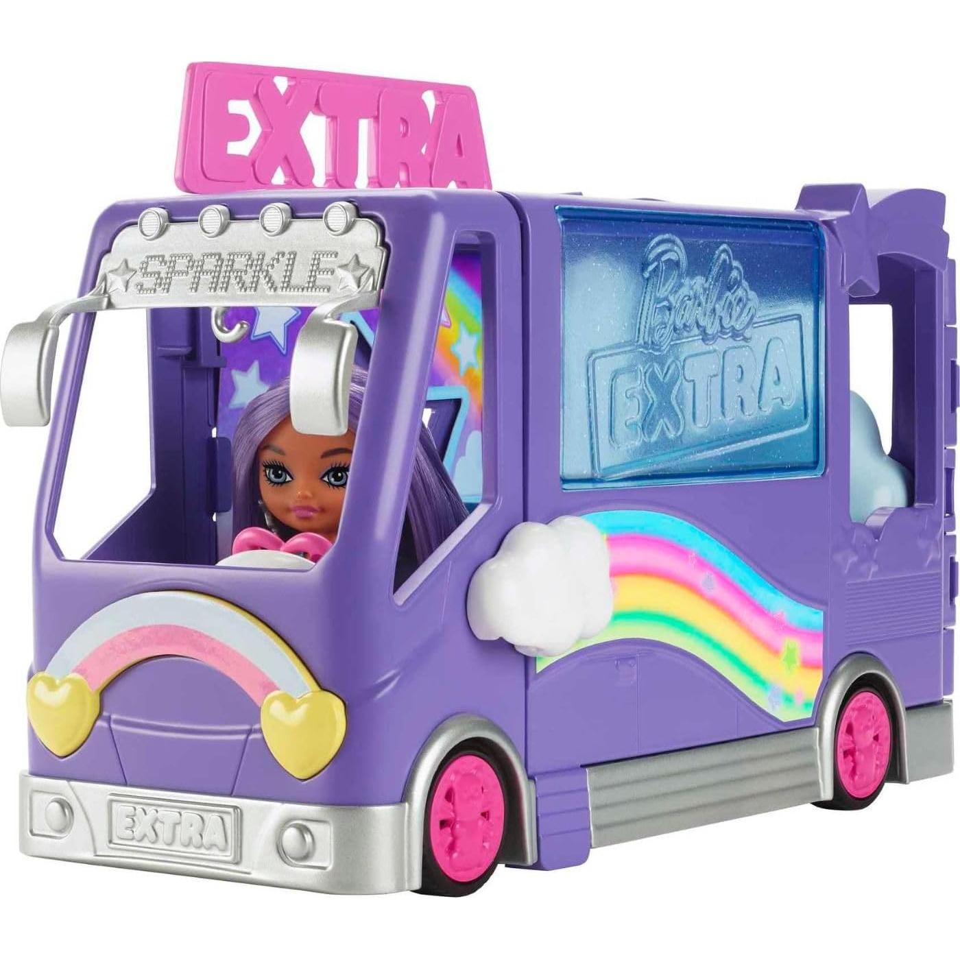 Muñeca Barbie Extra Mini Minis con Autobús Turístico Expandible