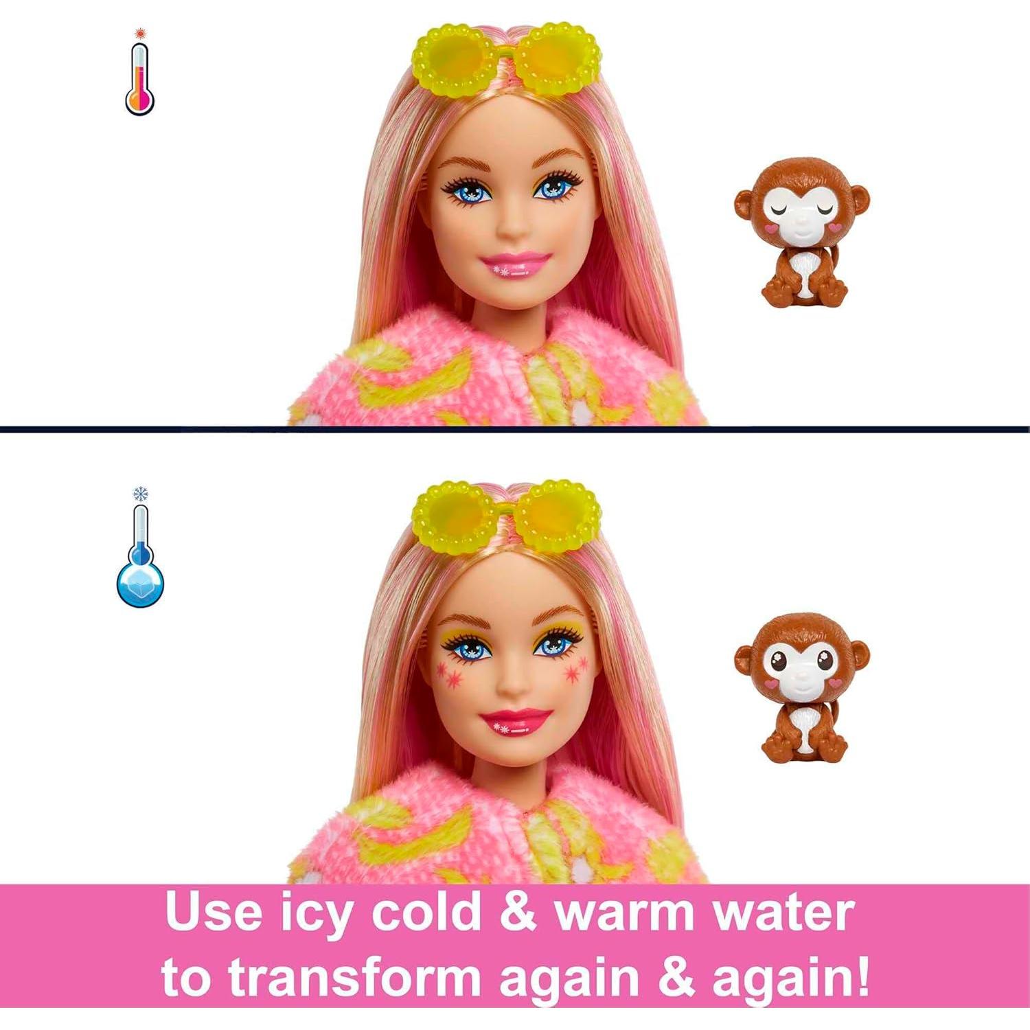 Muñeca Barbie Cutie Reveal Mono - 10 Sorprisas y Cambio de Color