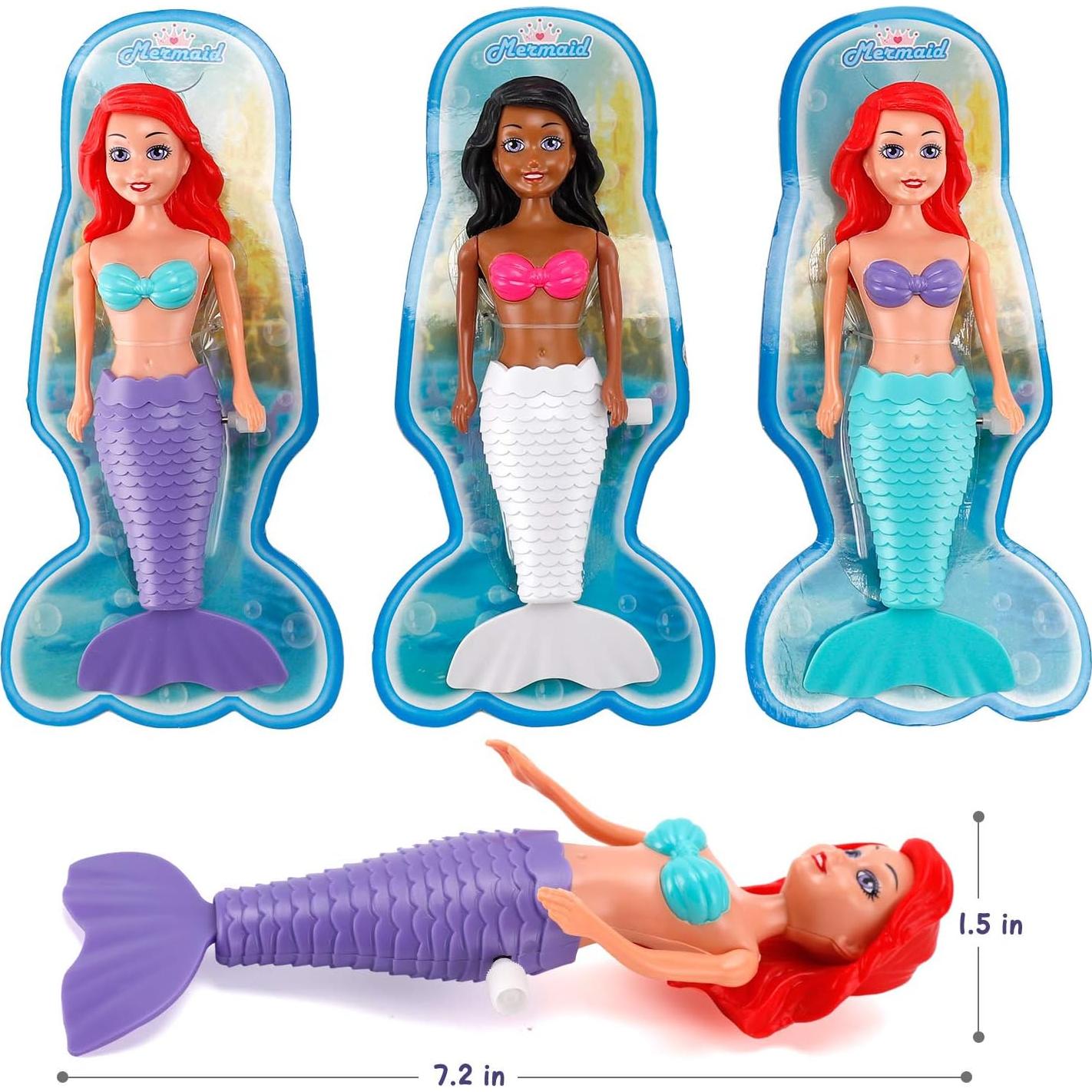 Juguetes de baño sirena Liberty Imports - 6 paquetes 19.1 cm