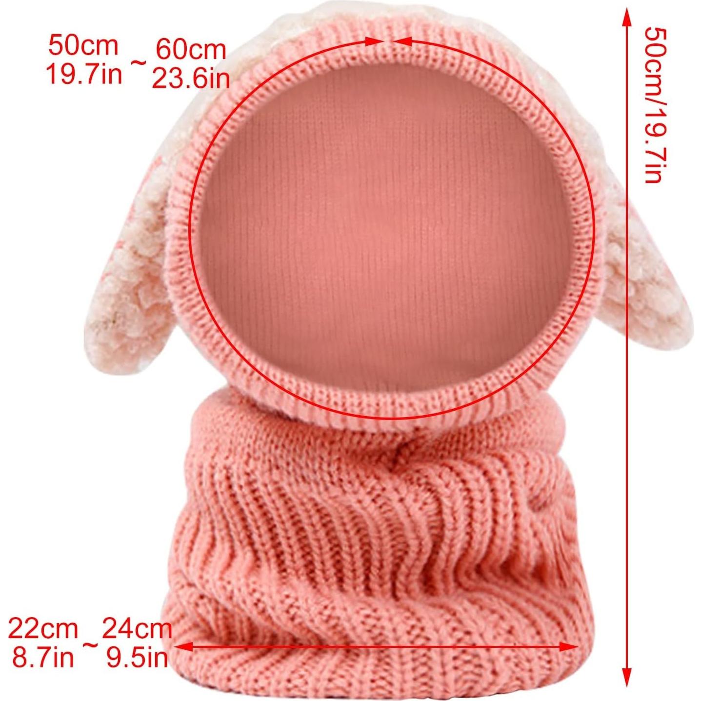 Gorro y Bufanda Térmicos para Bebés con Orejas de Conejo