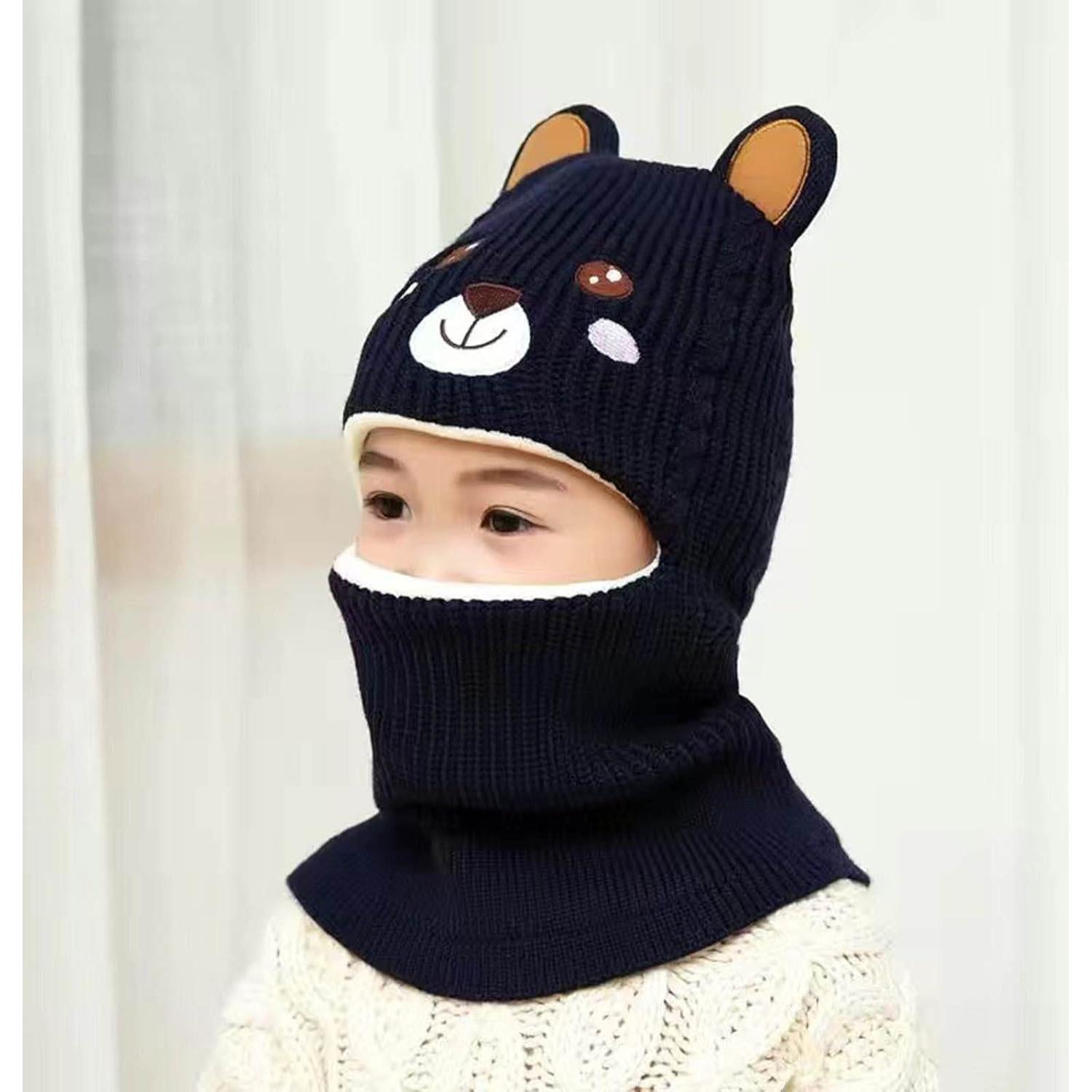 Conjunto de gorro y bufanda de invierno Genérico para bebés