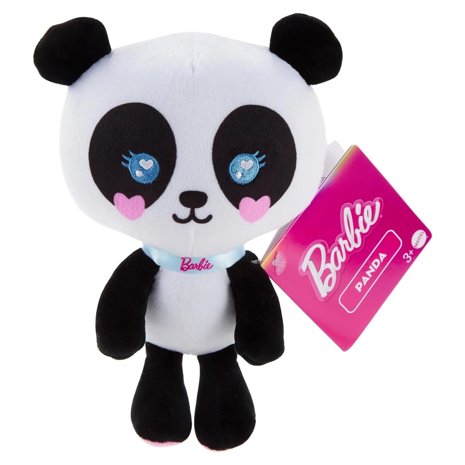 Peluche de Panda Barbie 17.78 cm con Collar Brillante