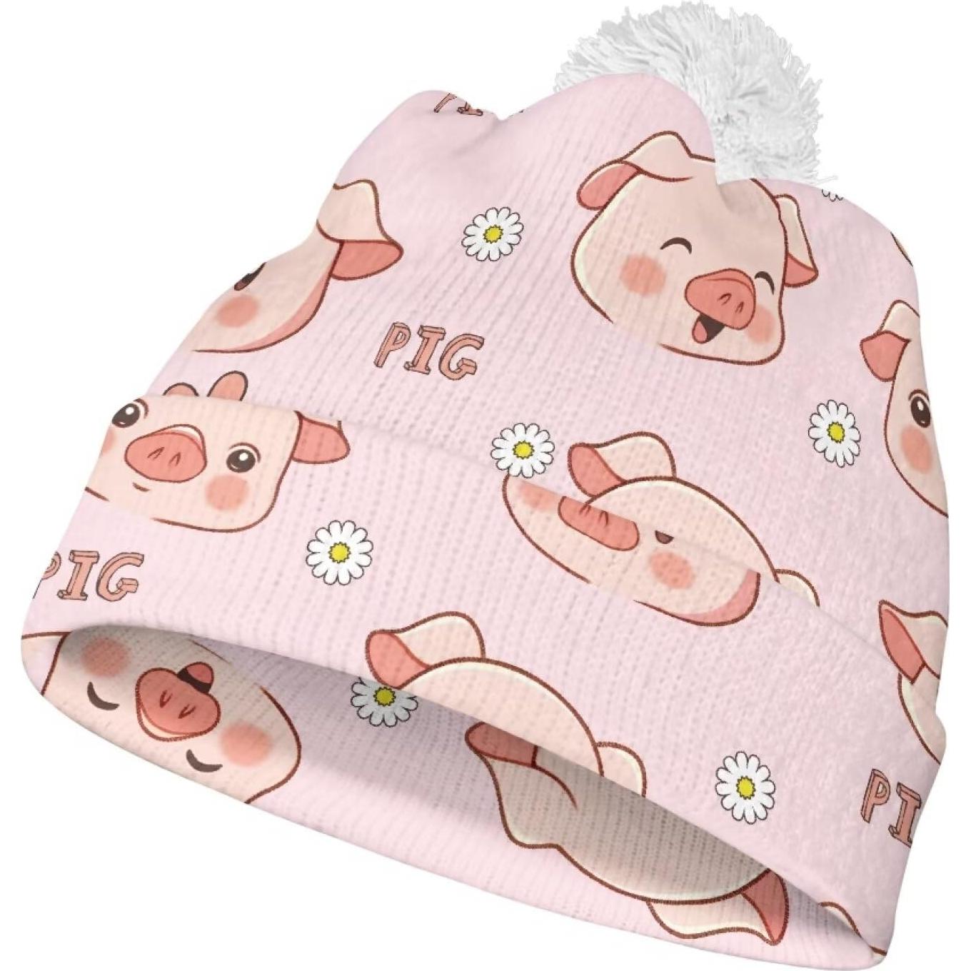 Gorro de Invierno para Bebés Yruonazao con Pompon - Cerdo Lindo