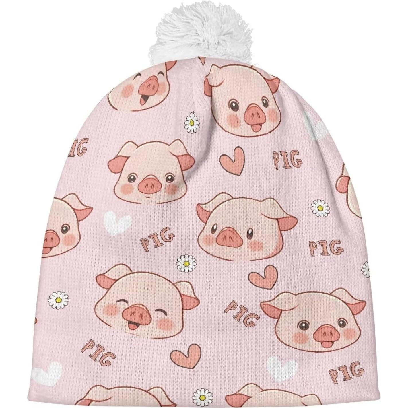 Gorro de Invierno para Bebés Yruonazao con Pompon - Cerdo Lindo