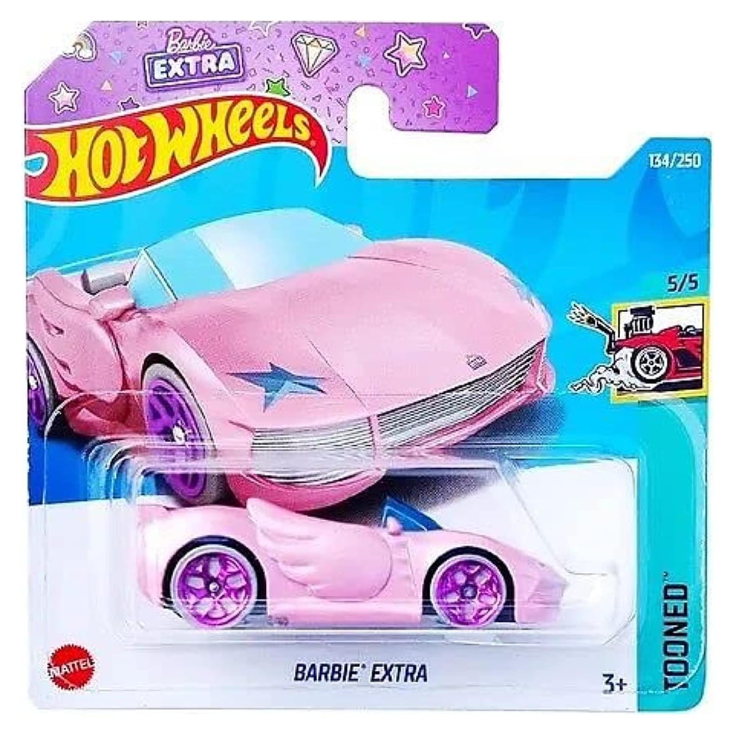 Hot Wheels Barbie Extra 2022 Tooned Rosa 134/250 - Juguete