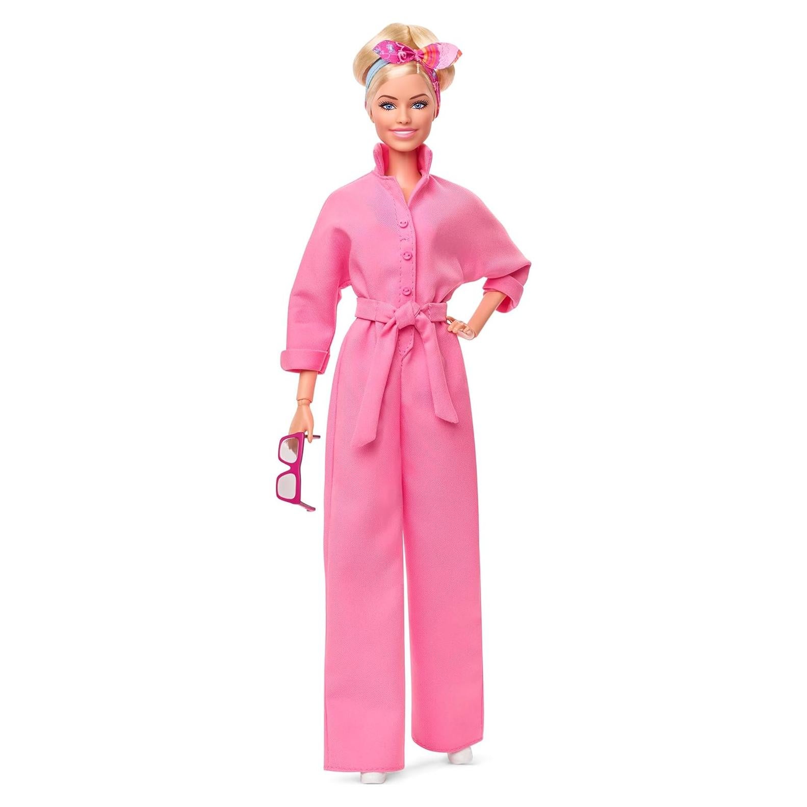 Muñeca Barbie en Mono Rosa - Mattel HRF29 - 32.4 cm