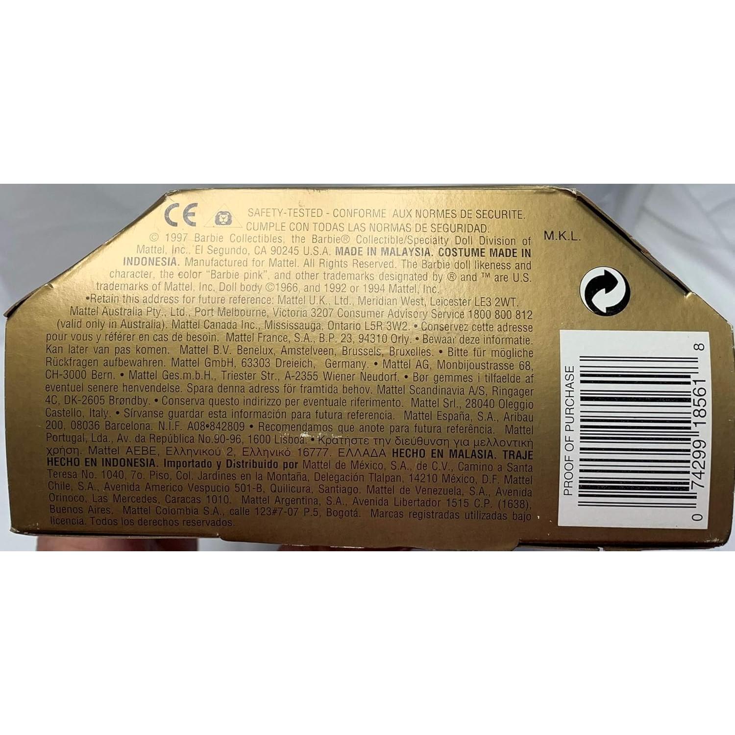 Muñeca Barbie Tailandesa 1997 Edición Coleccionista 30 cm