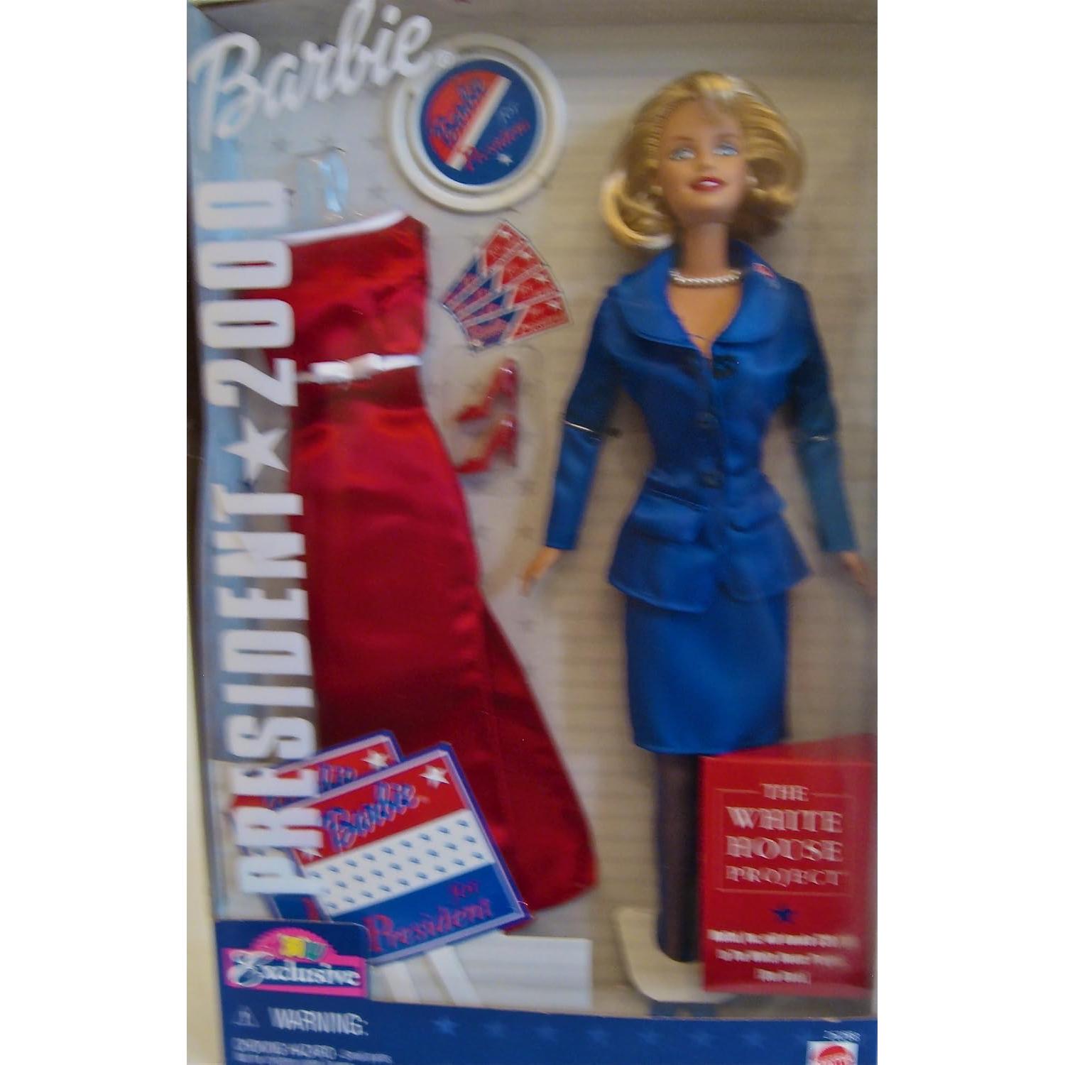 Muñeca Barbie Candidata a Presidenta 2000 con 2 Outfits