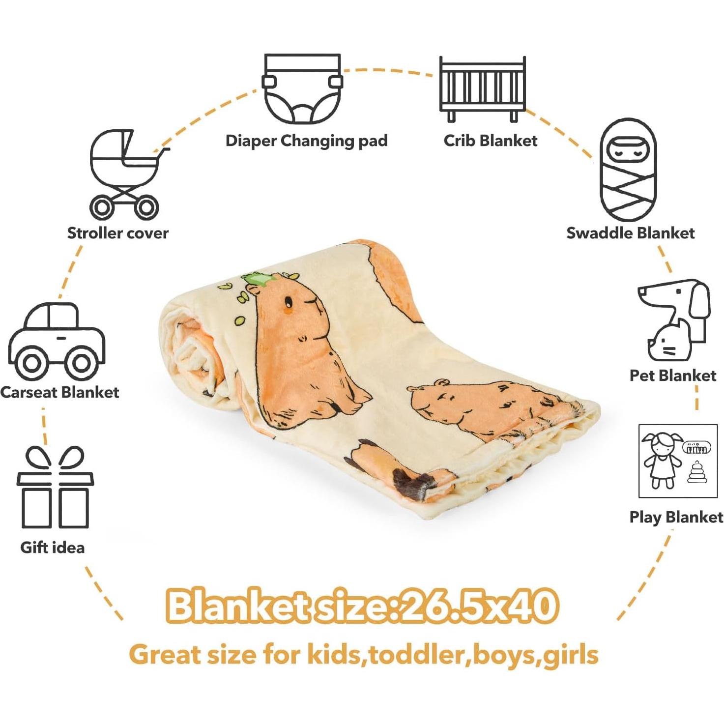 Manta de Bebé DCOOLGO Capibara Doble Capa 101.6x67.3cm