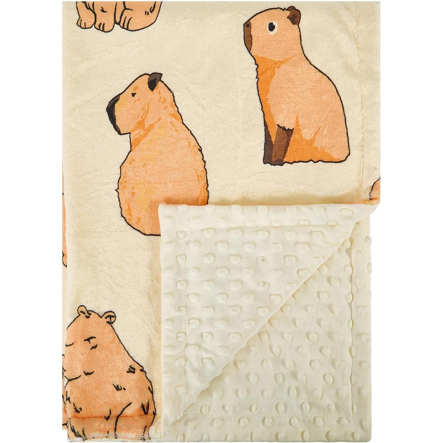 Manta de Bebé DCOOLGO Capibara Doble Capa 101.6x67.3cm