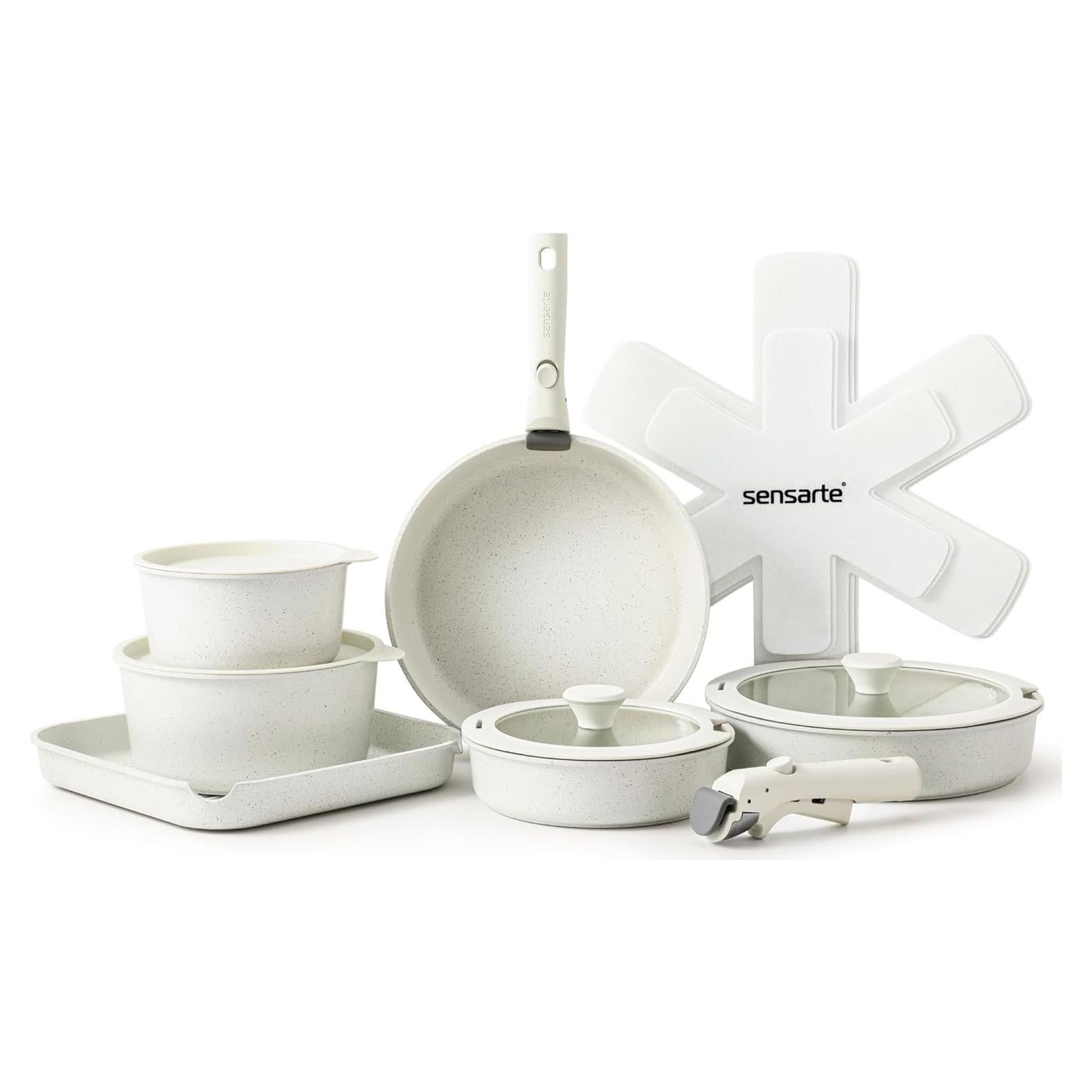 Juego de Ollas y Sartenes SENSARTE 17 Piezas Antiadherente