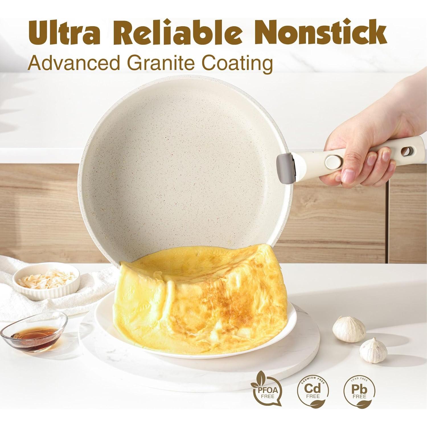 Juego de Ollas y Sartenes SENSARTE 17 Piezas Antiadherente