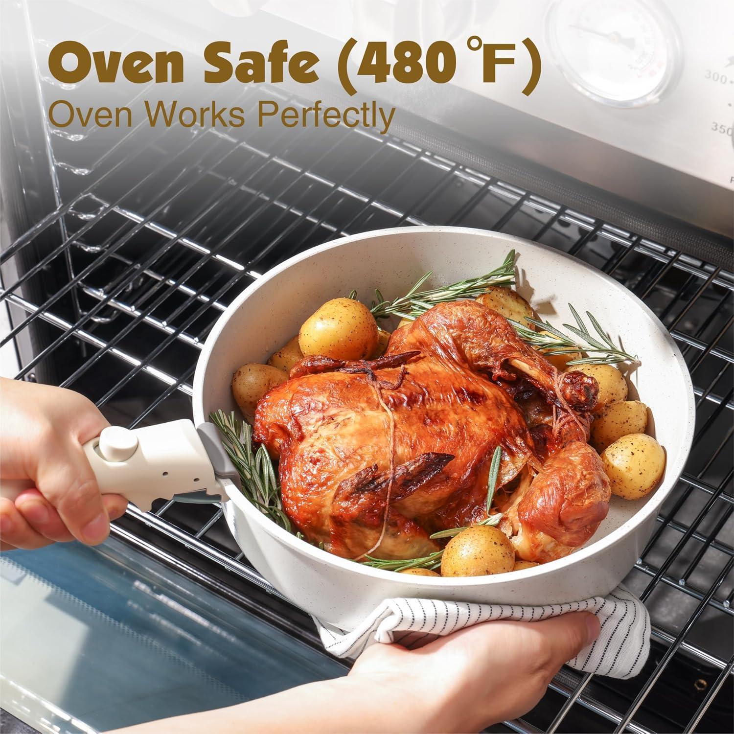 Juego de Ollas y Sartenes SENSARTE 17 Piezas Antiadherente