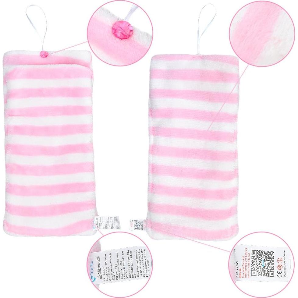 Saco de dormir de peluche E-TING para muñecas 29.21 cm Rayas rosas